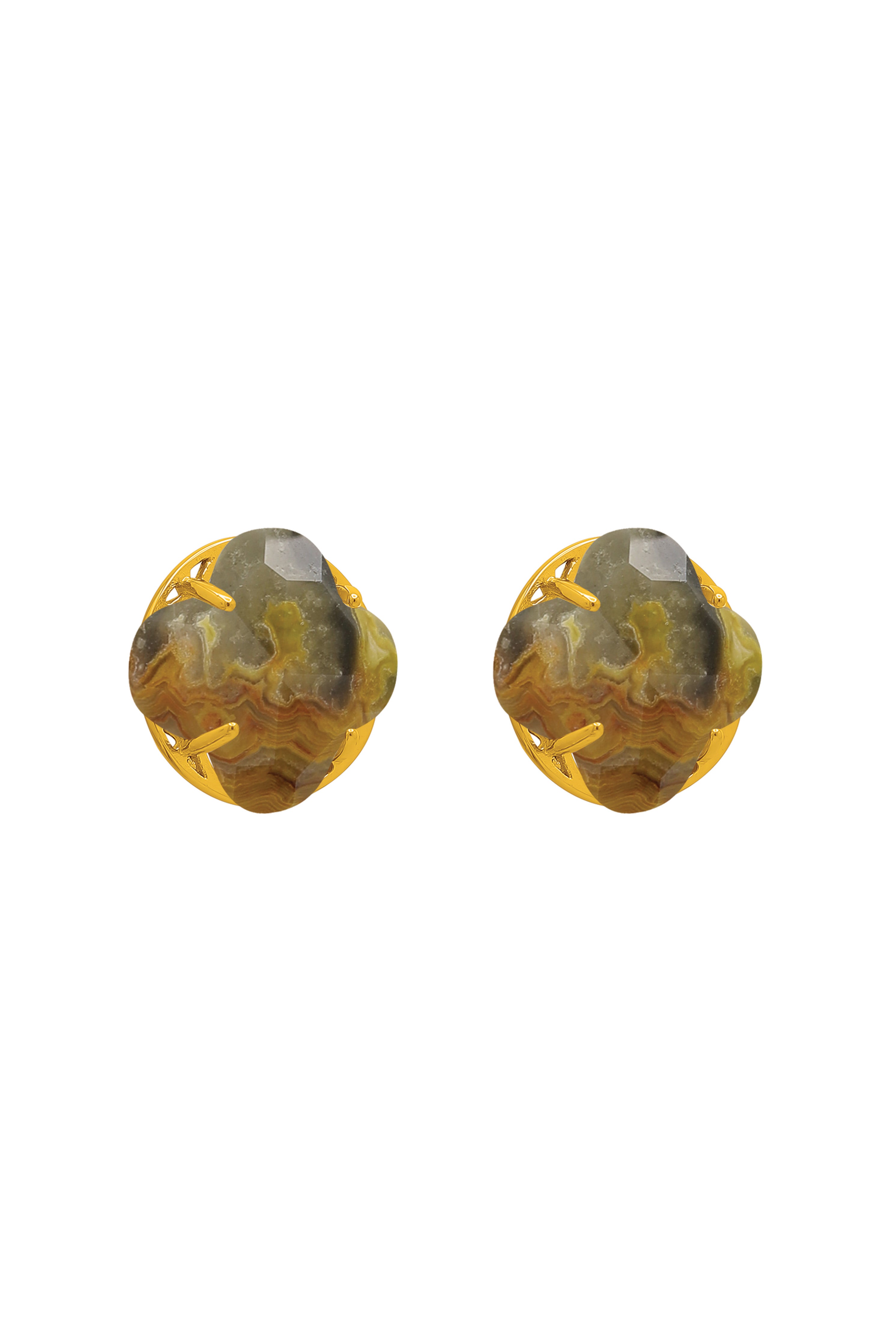 Stone Station Tiger Eye Stud Earring Set