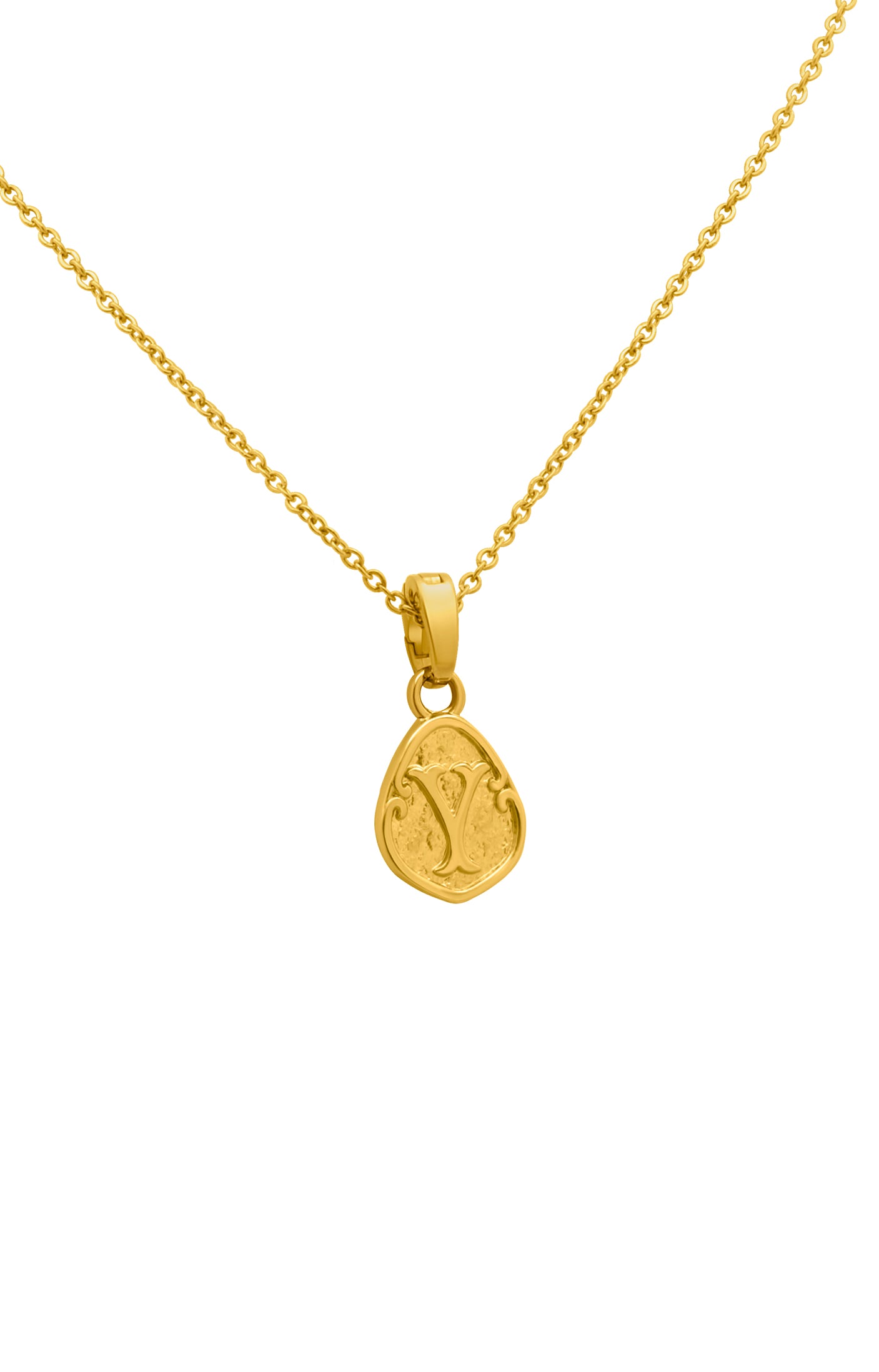 Tberfil Letter Pendant with Petite Adjustable Chain Necklace