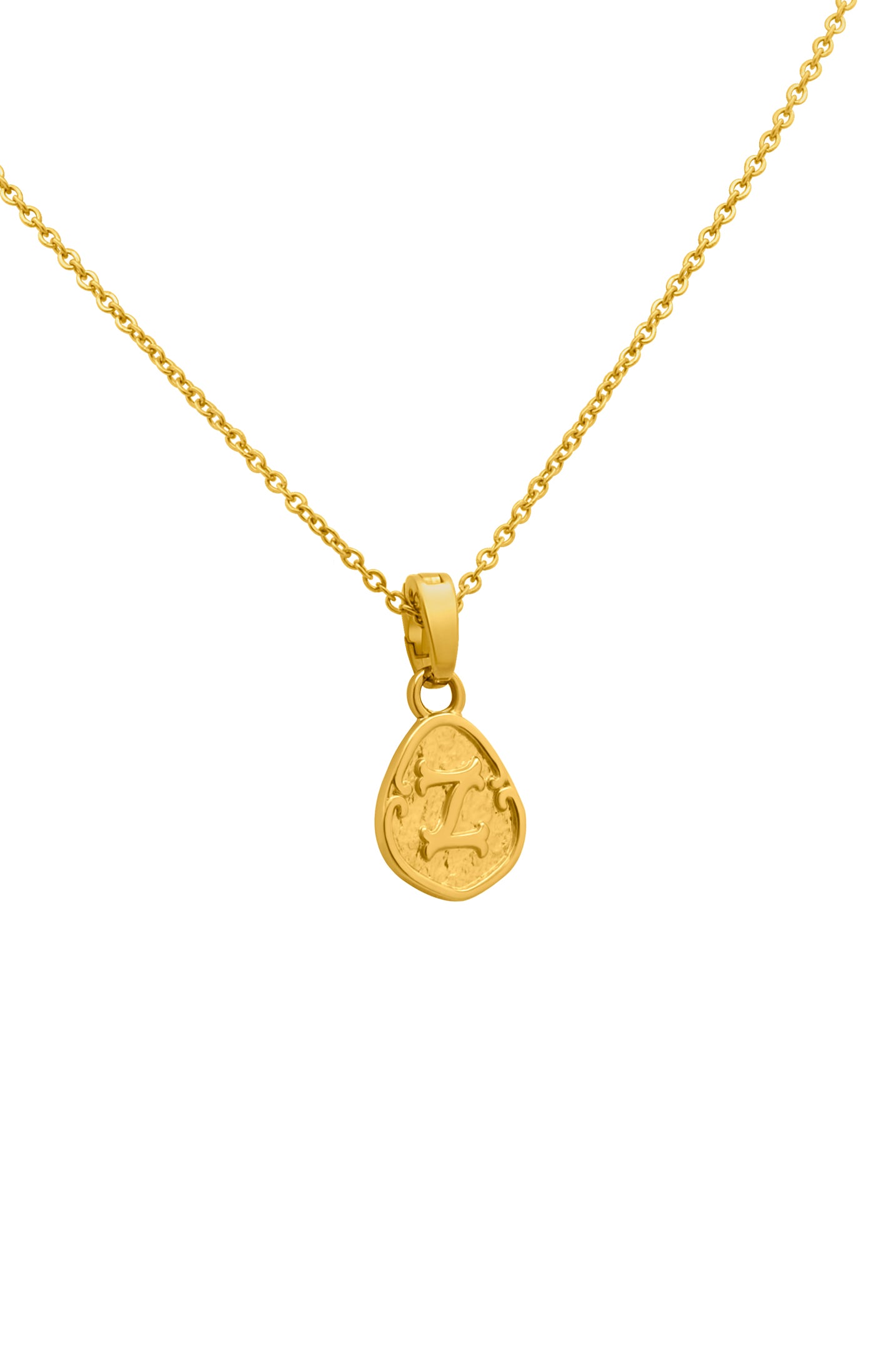 Tberfil Letter Pendant with Petite Adjustable Chain Necklace