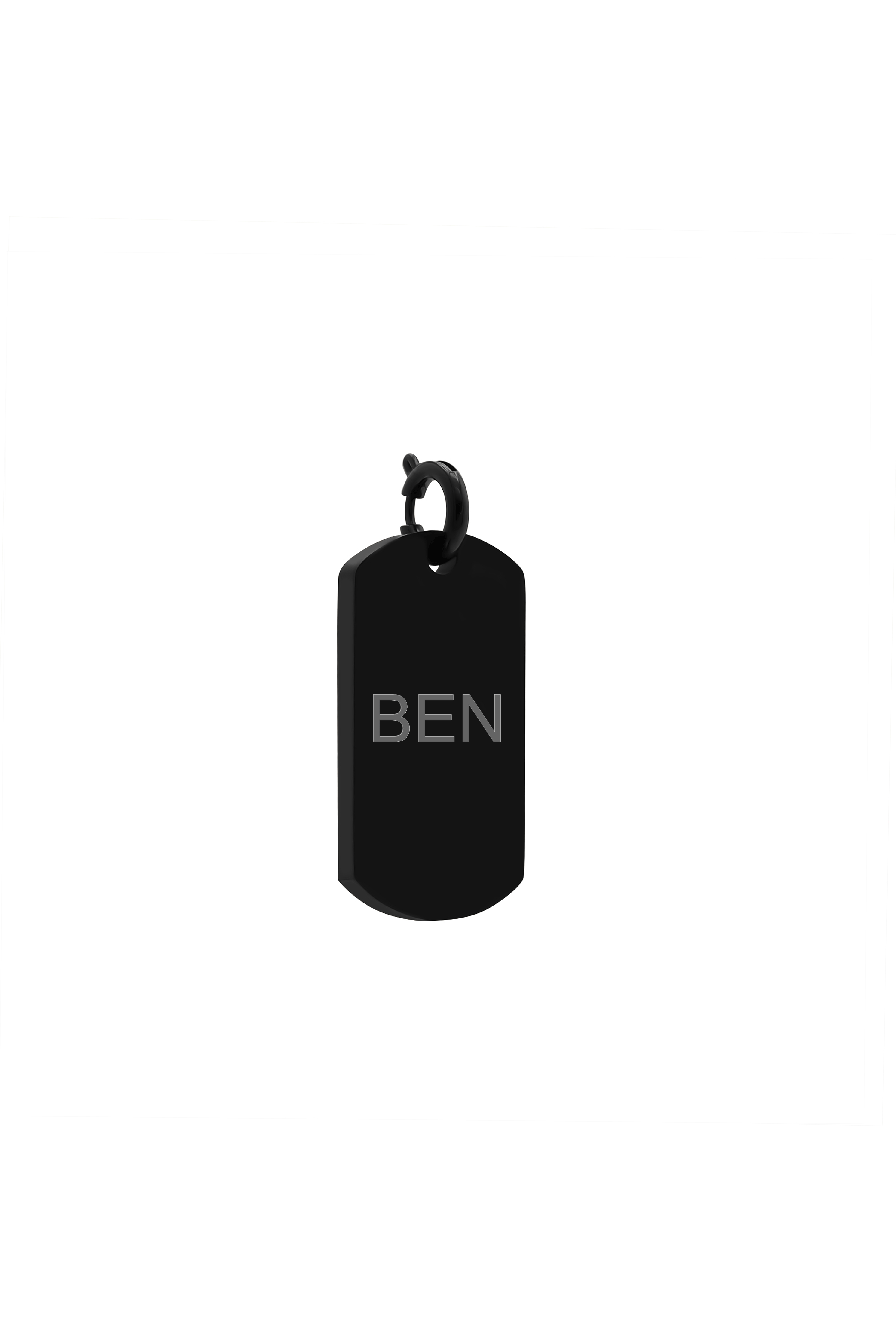 Black Carisma Tag Pendant