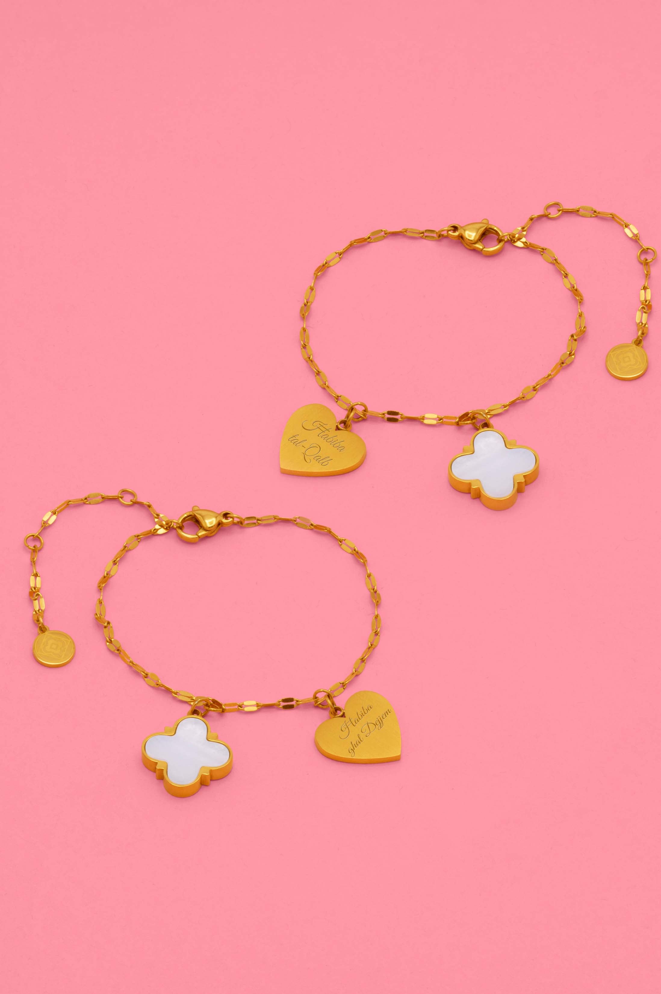 Engravable Heart Agate Bracelet Gift Set