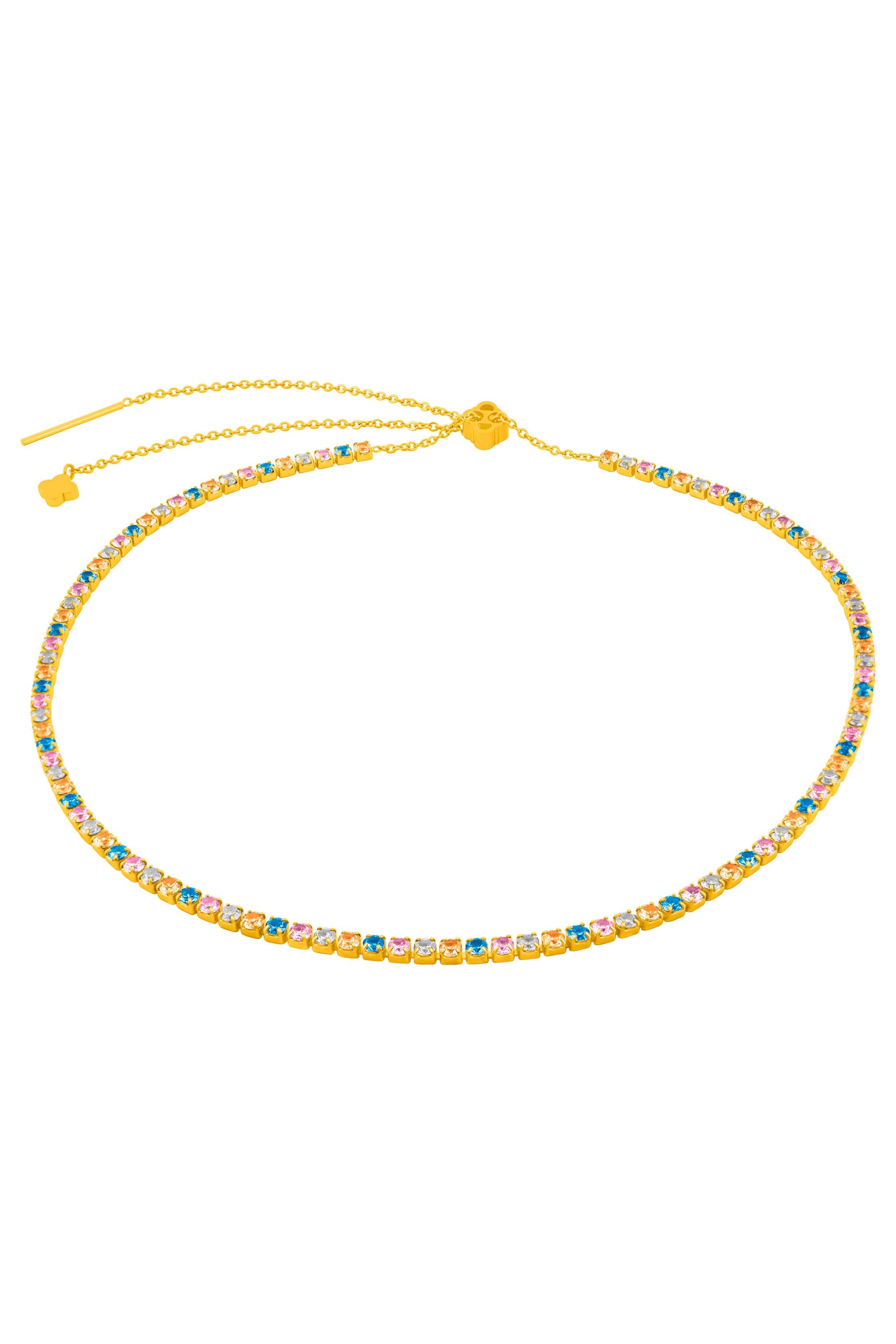 Golden Bloom Tennis Necklace
