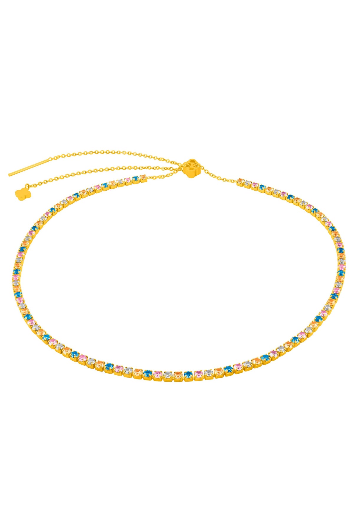 Golden Bloom Tennis Necklace