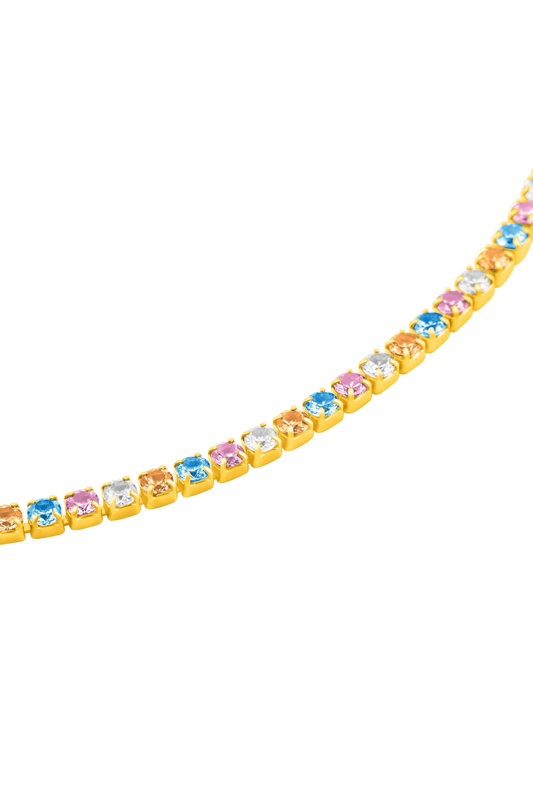 Golden Bloom Tennis Necklace