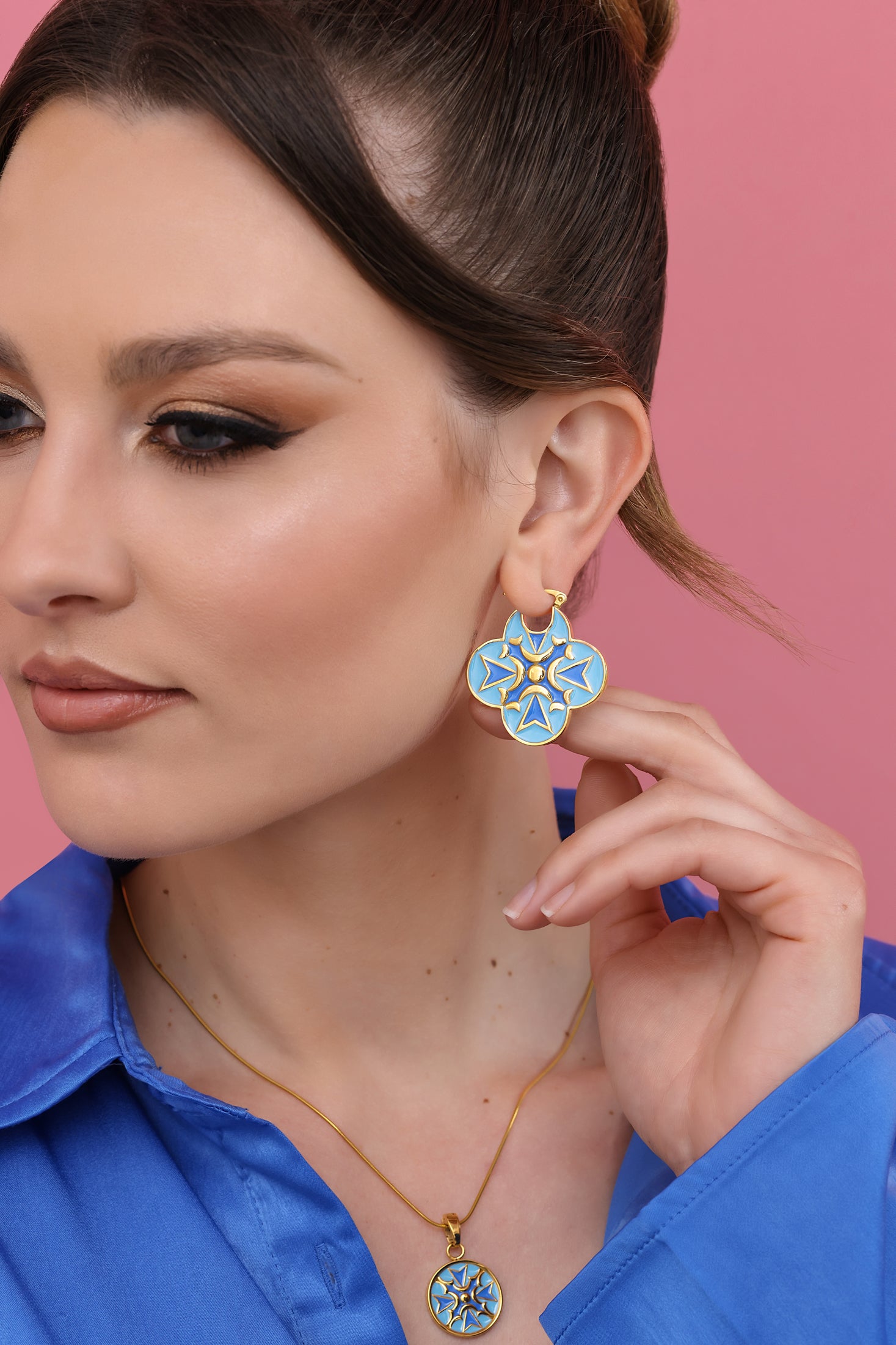 Ċelest Farida Statement Hoop Earring Set