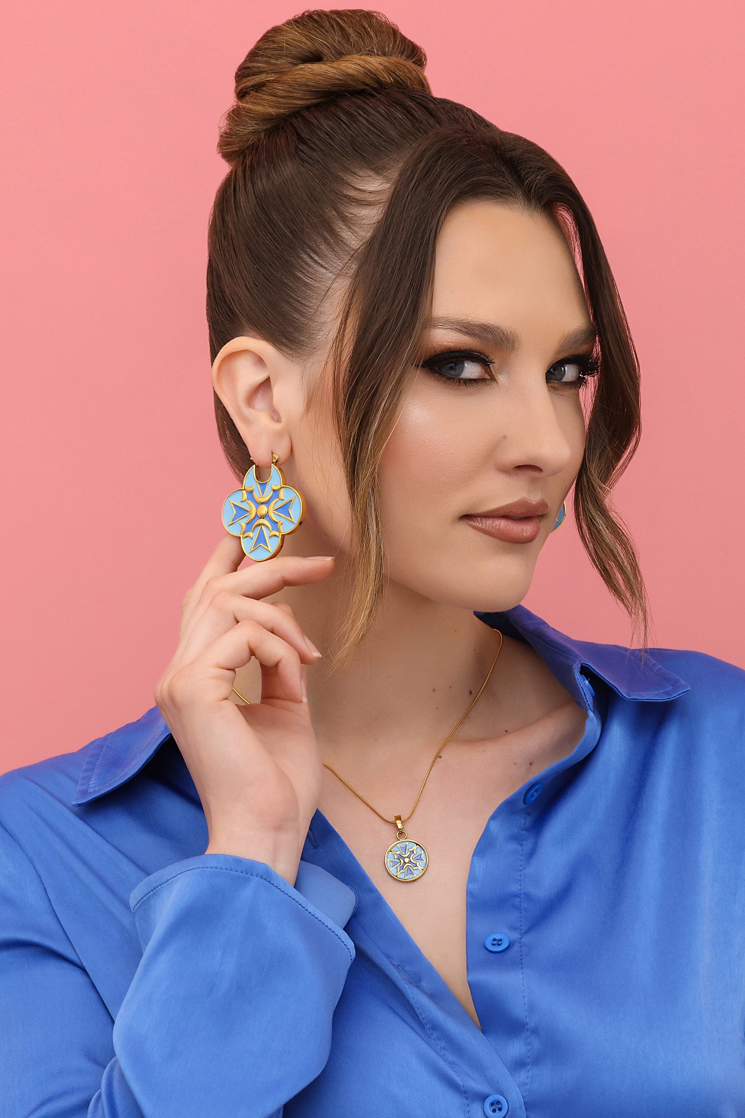 Ċelest Farida Statement Hoop Earring Set