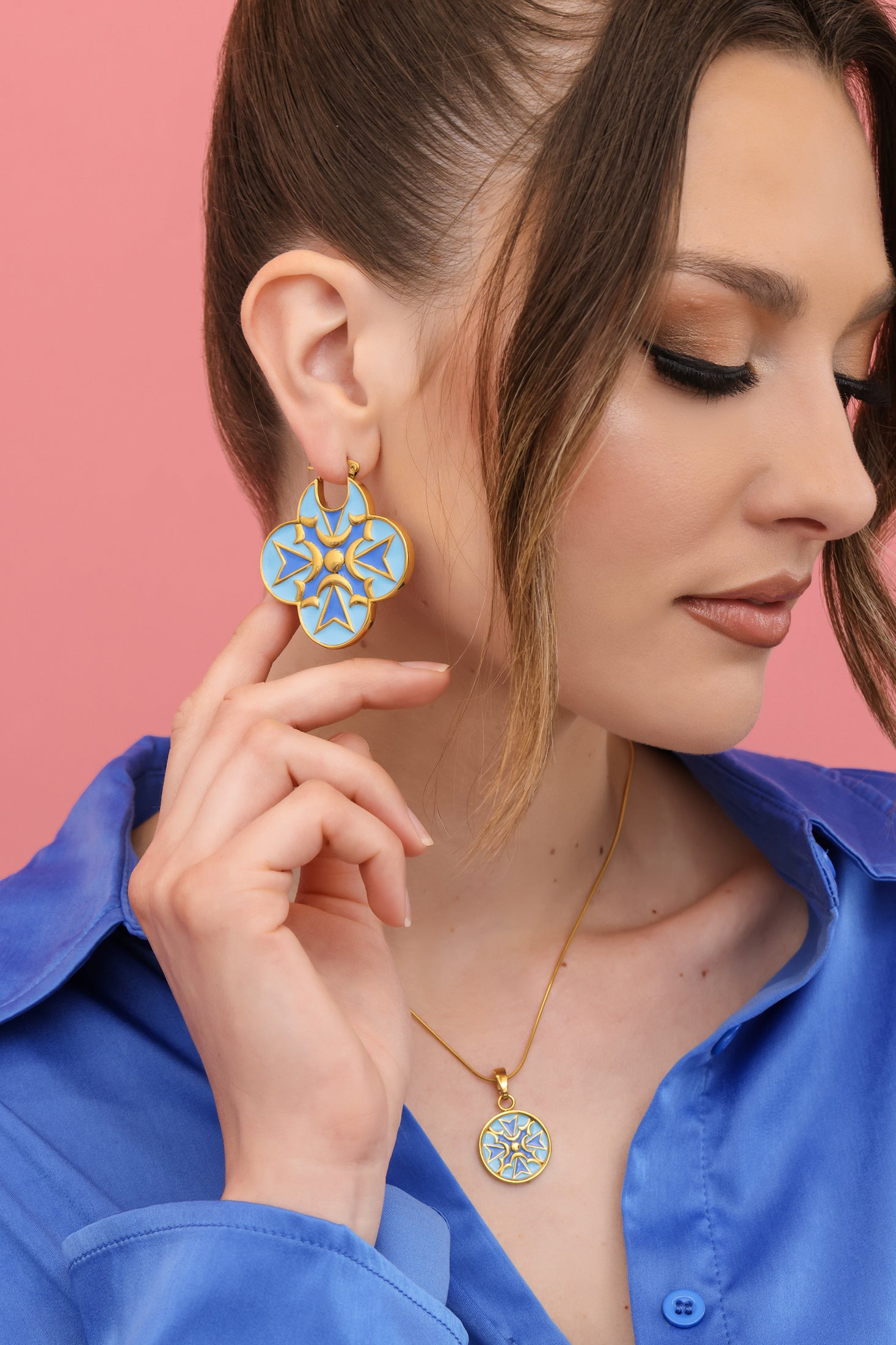 Ċelest Farida Statement Hoop Earring Set