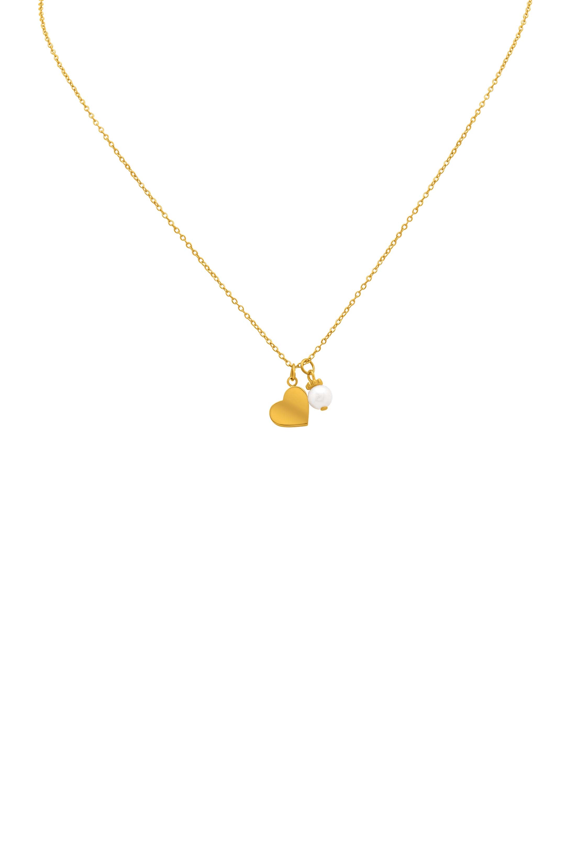 Qalbi Perla Engravable Gold Necklace