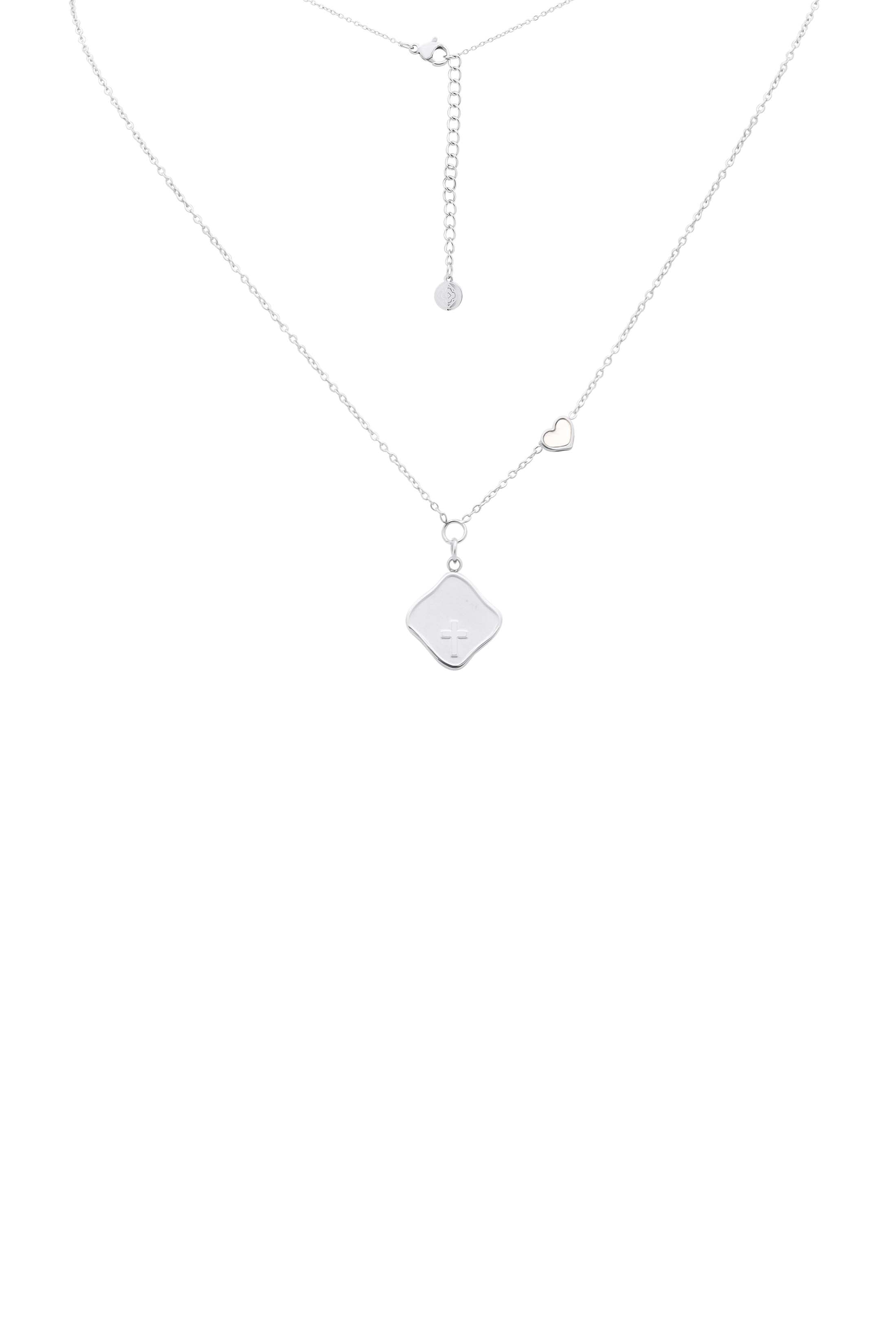 Engravable Cross Silver Necklace