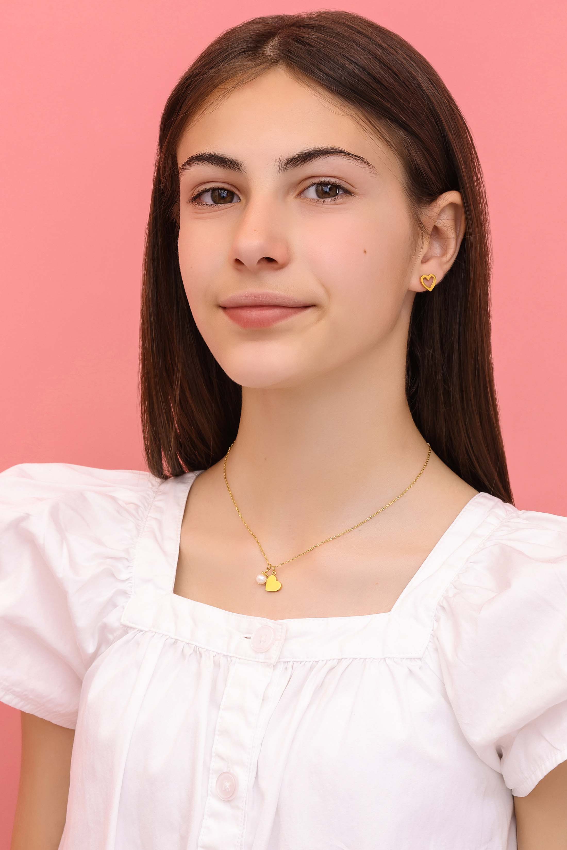 Qalbi Perla Engravable Gold Necklace