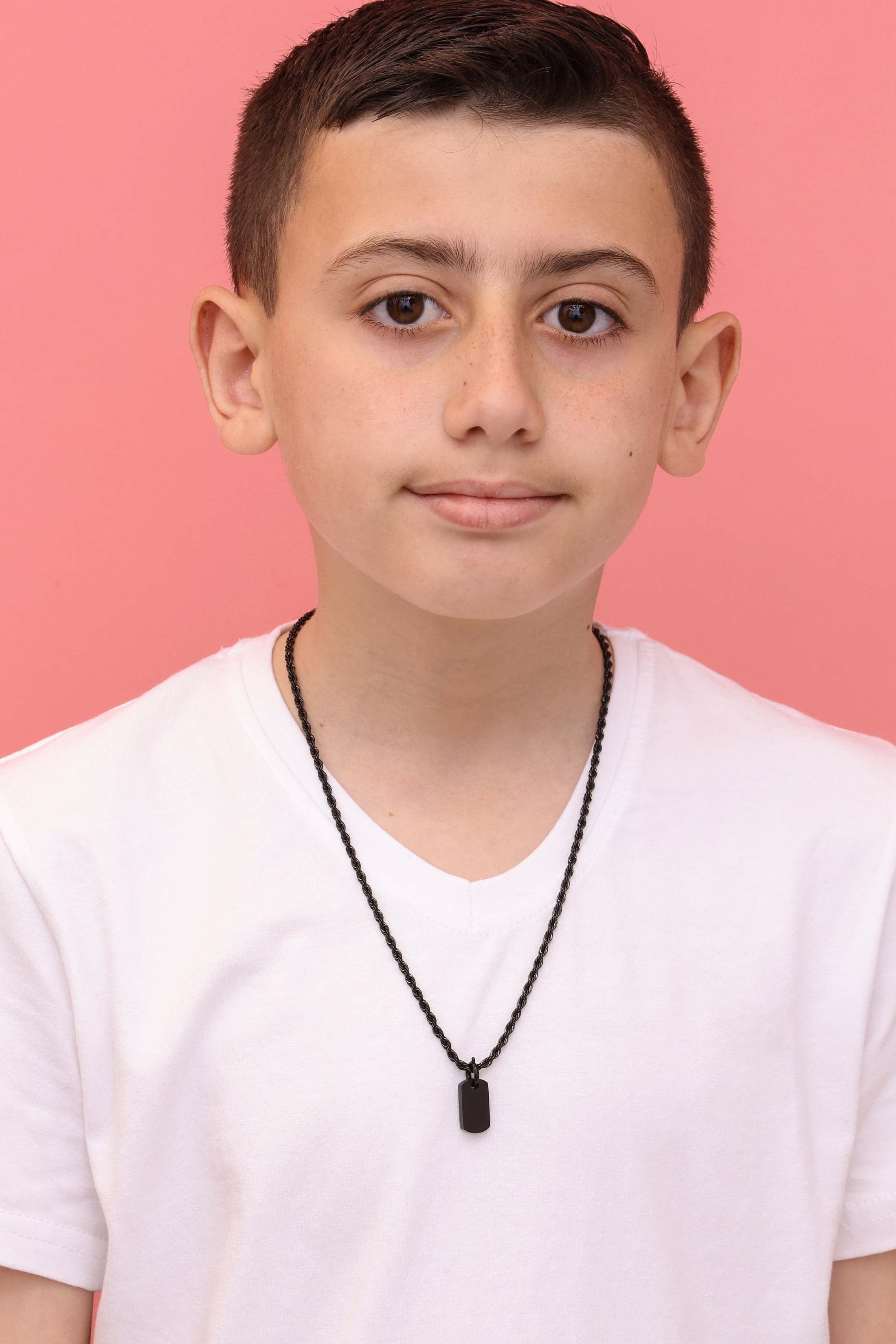 Mini Black Carisma Tag Pendant