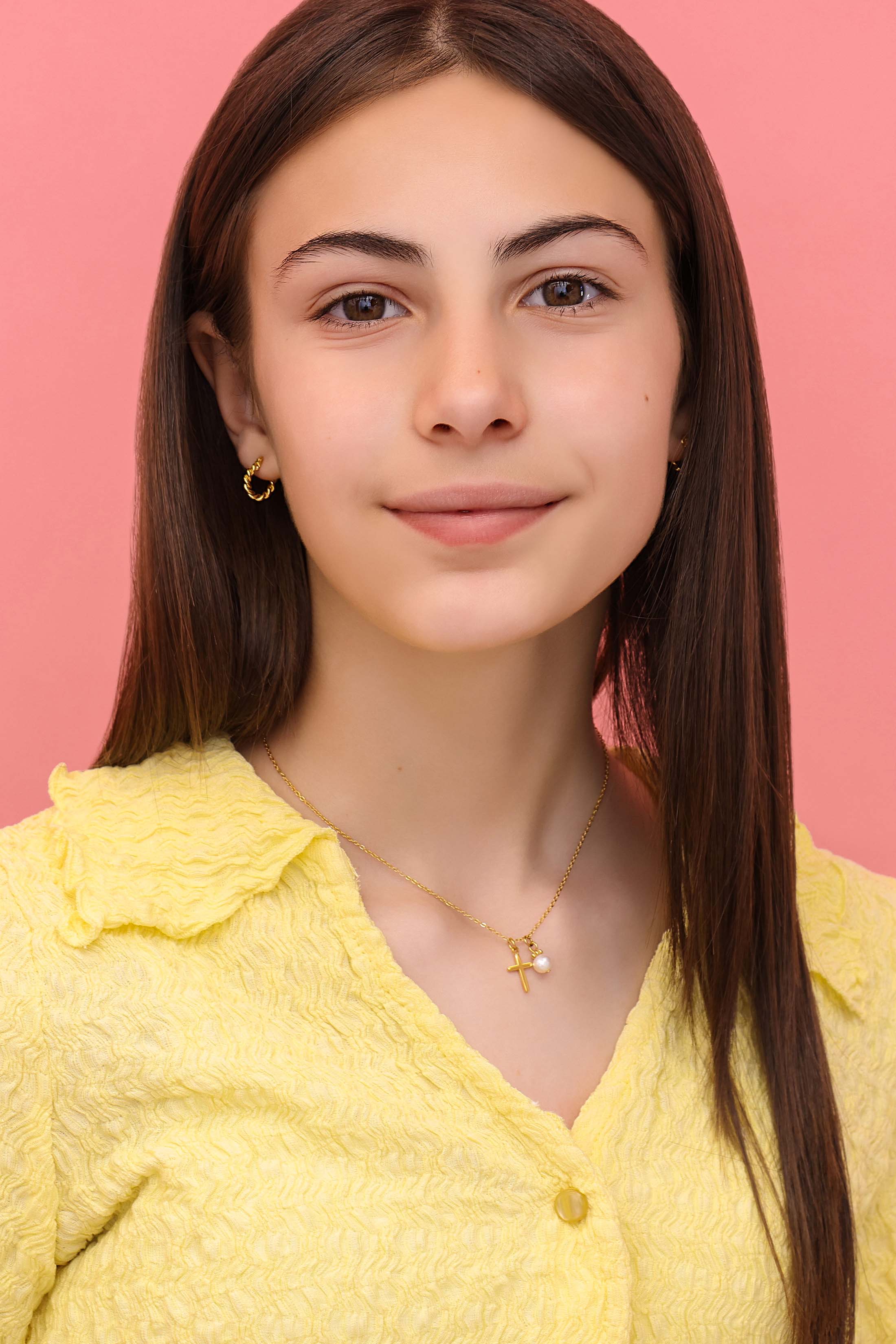 Cross & Pearl Gold Necklace