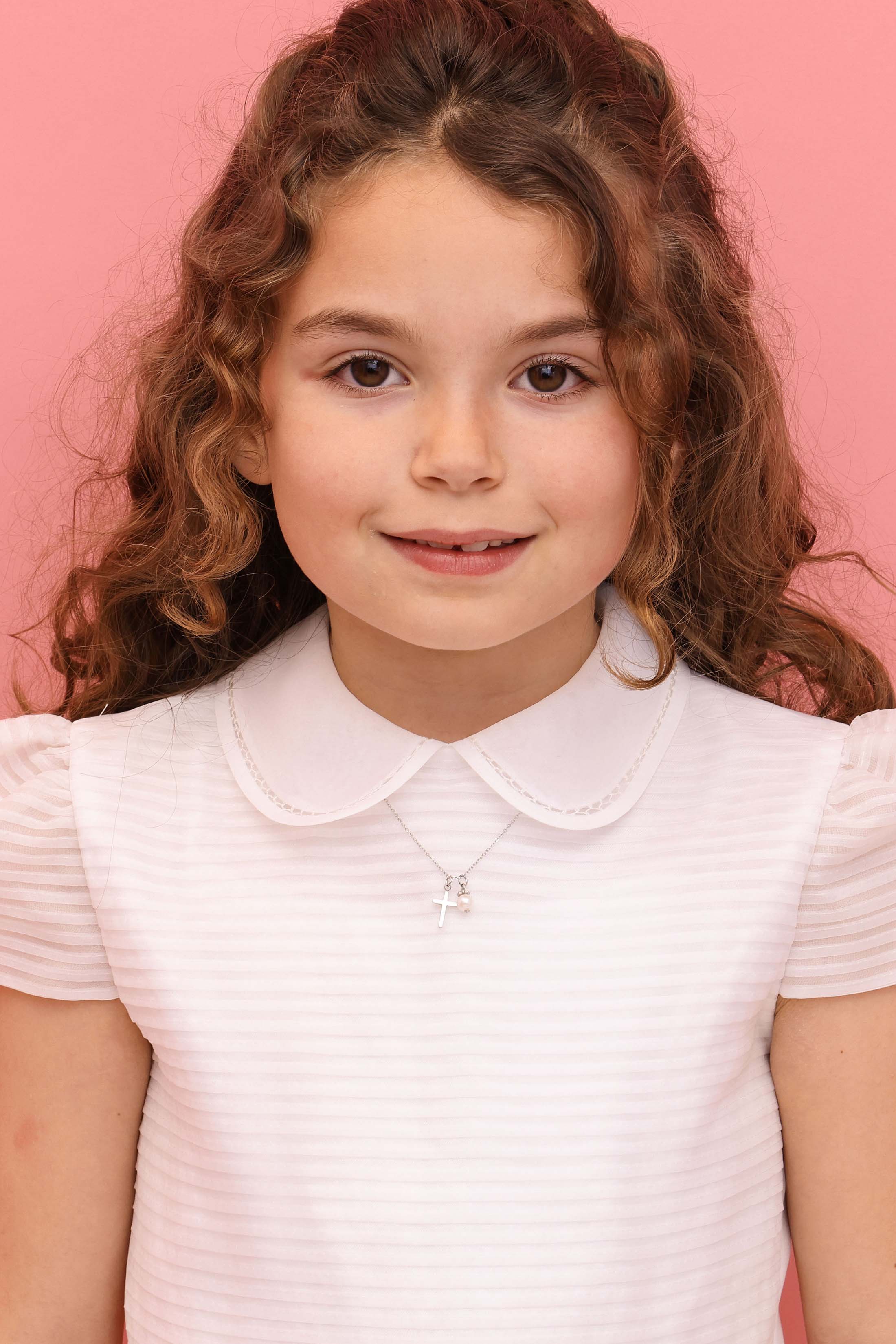 Cross & Pearl Silver Necklace