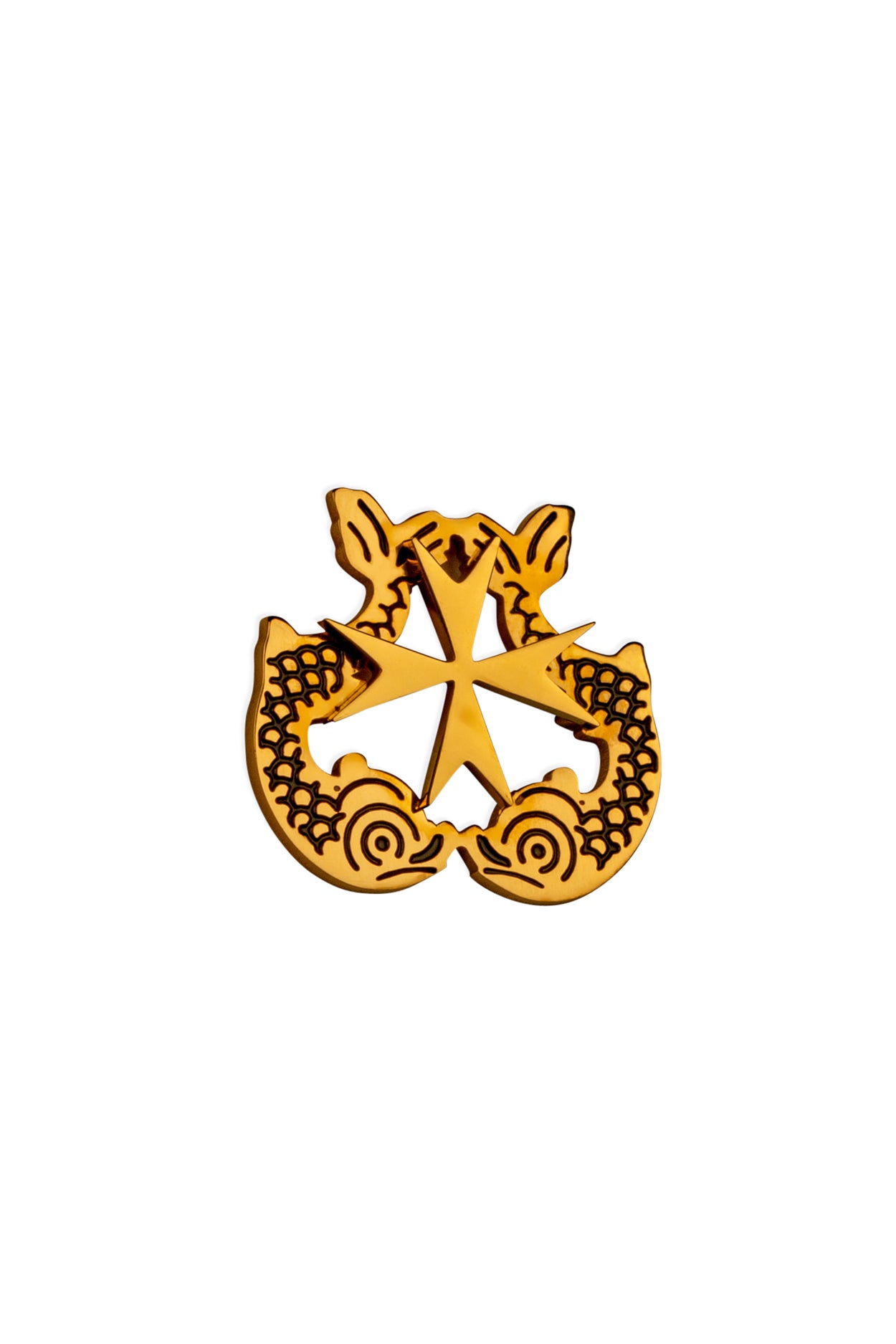 Dolphin & Maltese Cross Stud Earring Set