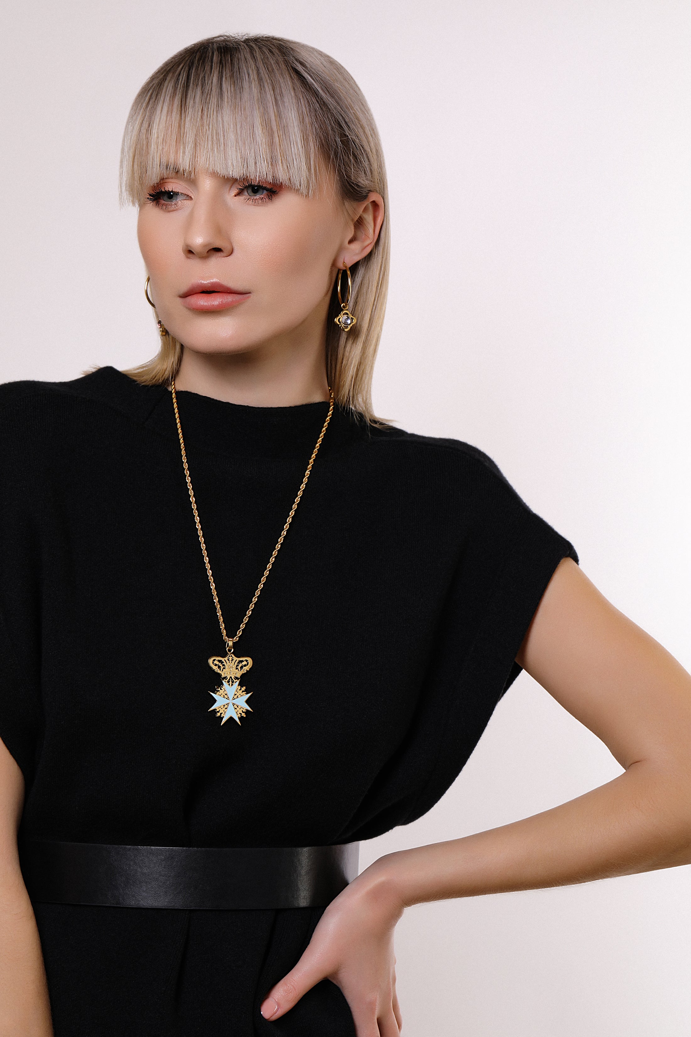 Pastel Imperial Maltese Cross Pendant