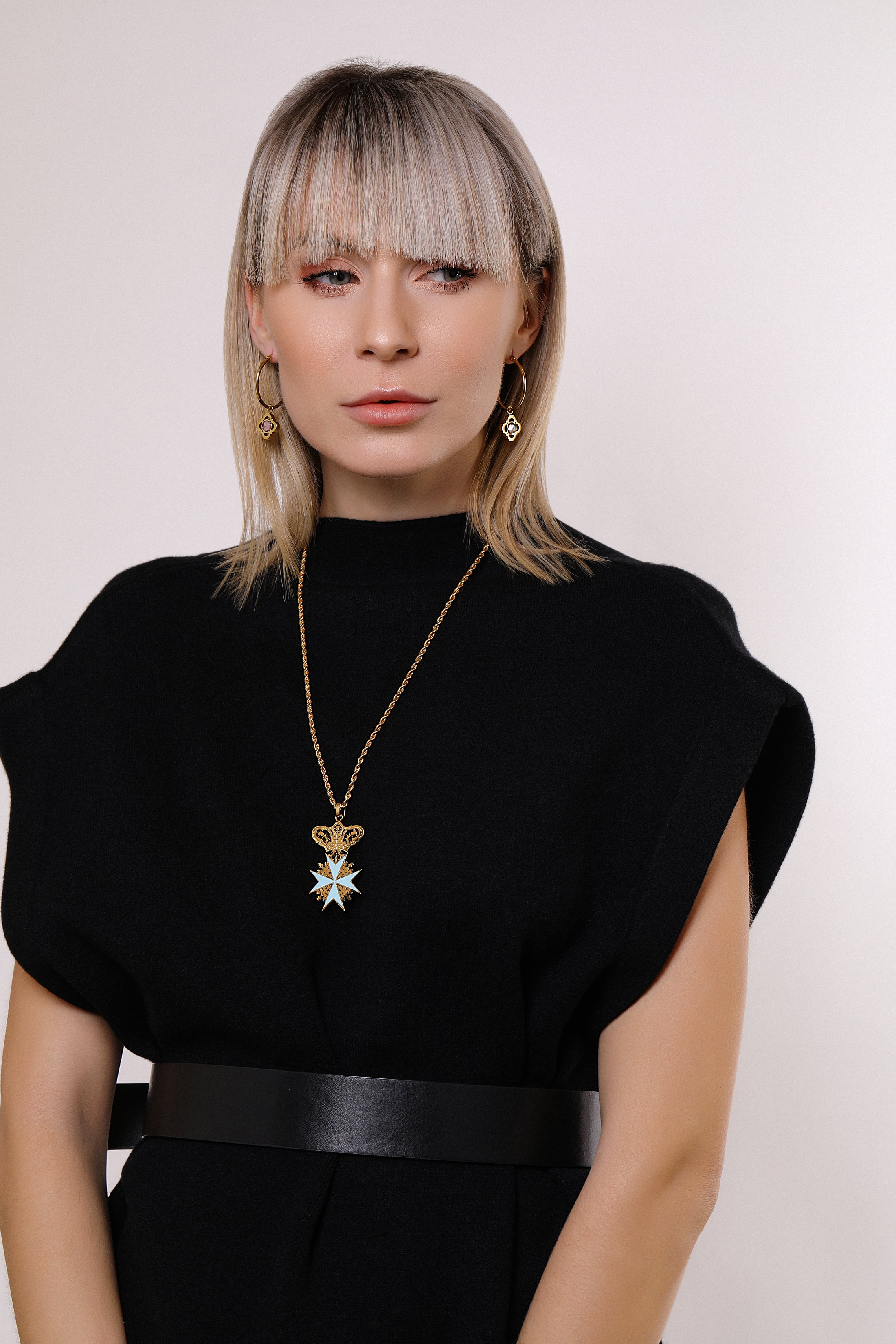 Pastel Imperial Maltese Cross Pendant