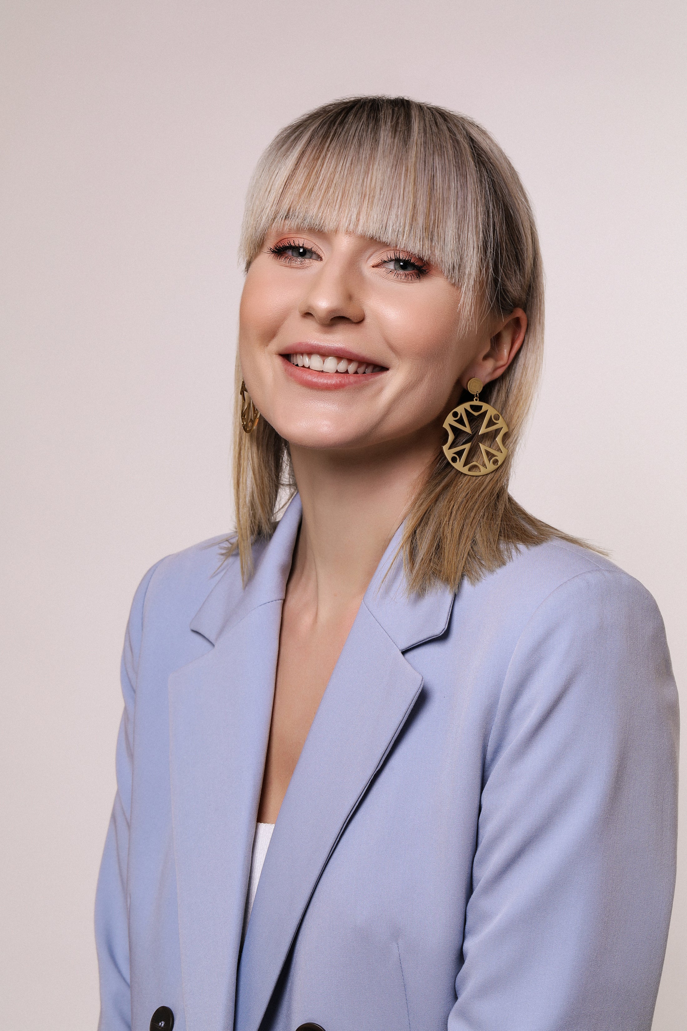 Large Maltese Cross Cut-out Earring Set