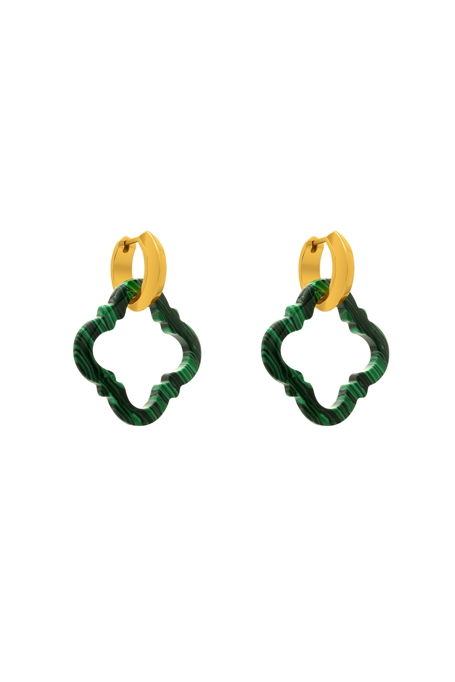 Stone Station Malachite Carisma Logo Earring Stone
