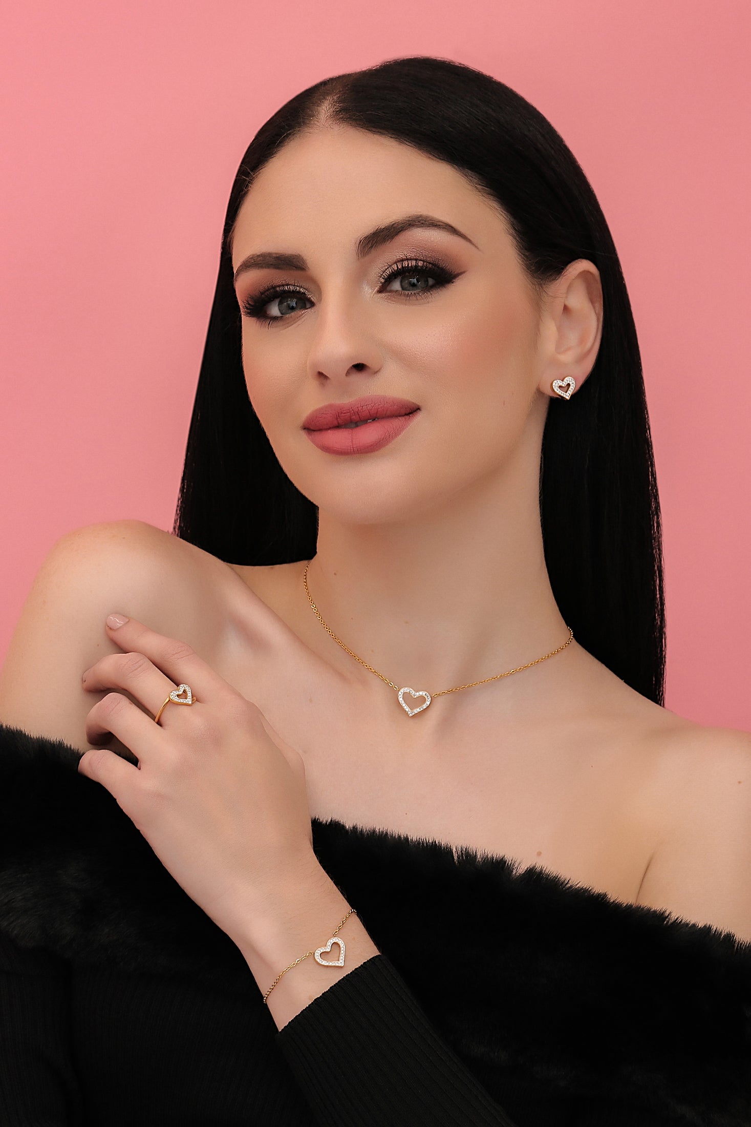 Infinite Love Pavé Petite Stud Earring Set