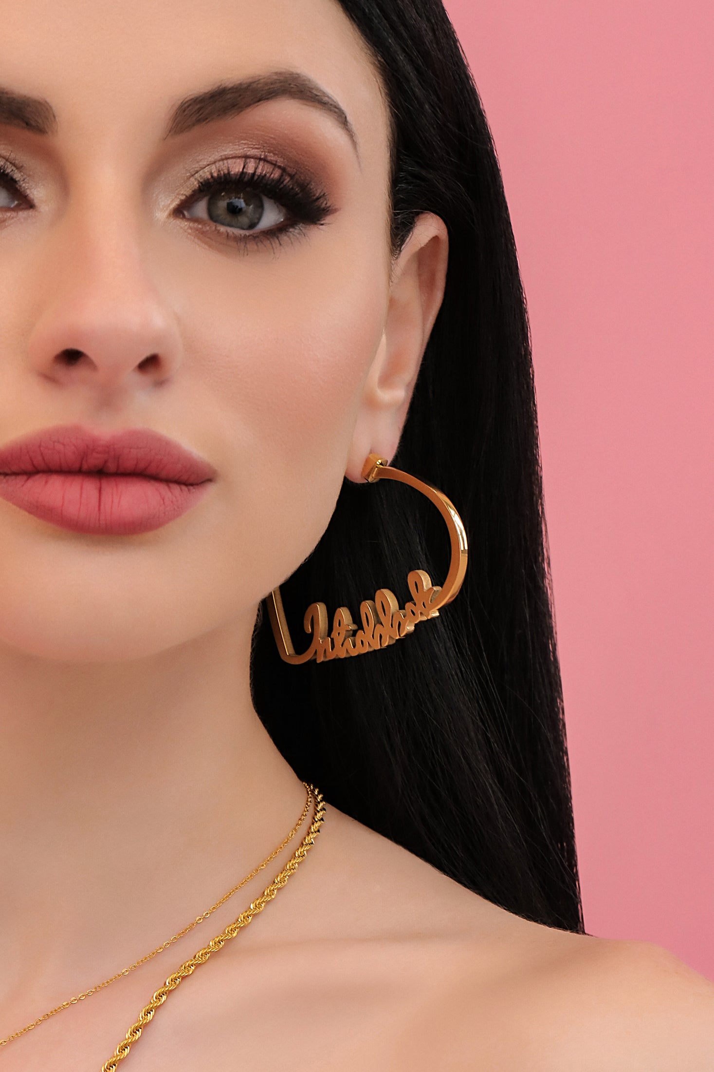 Inħobbok Qalbi Statement Hoop Earring Set