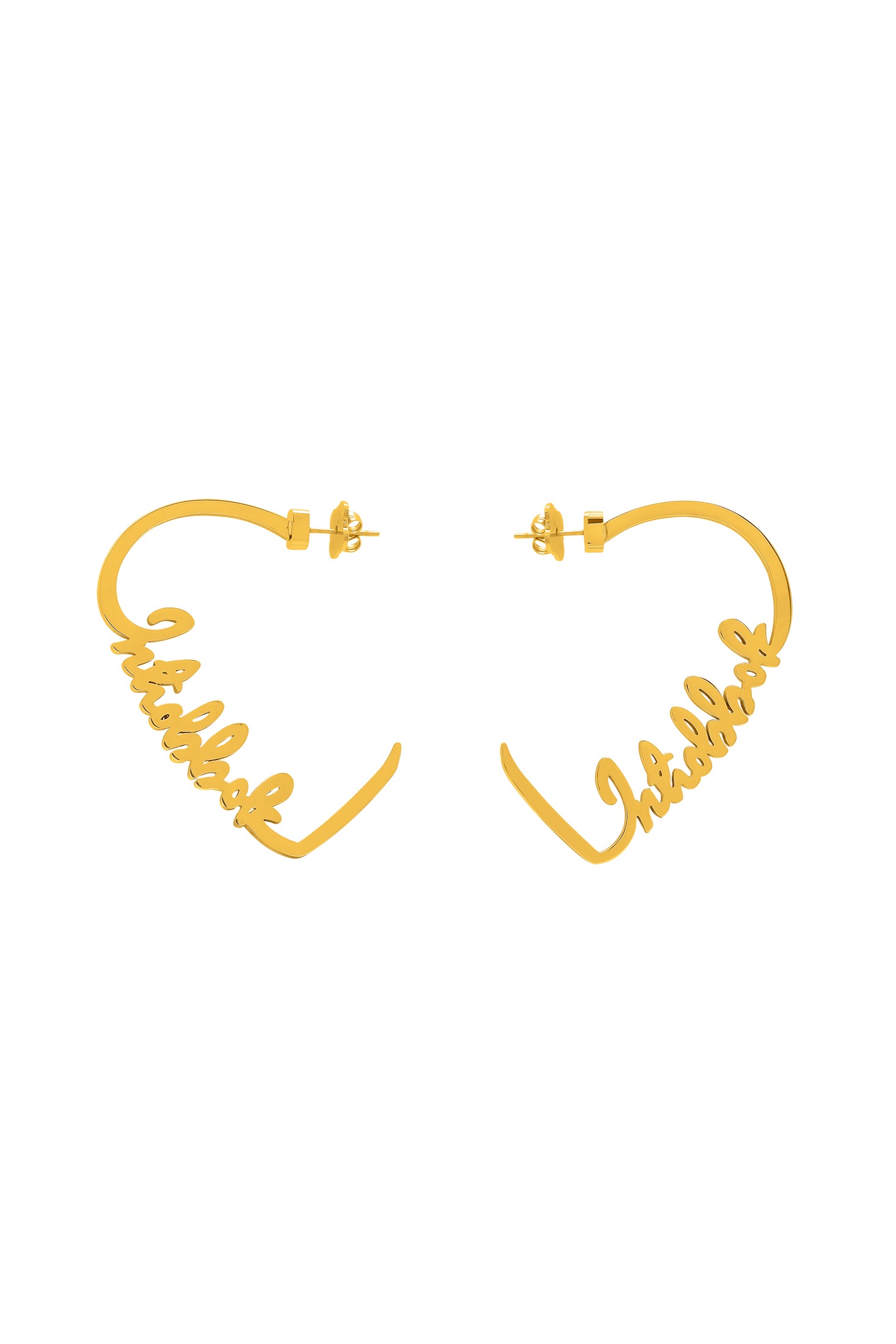 Inħobbok Qalbi Statement Hoop Earring Set
