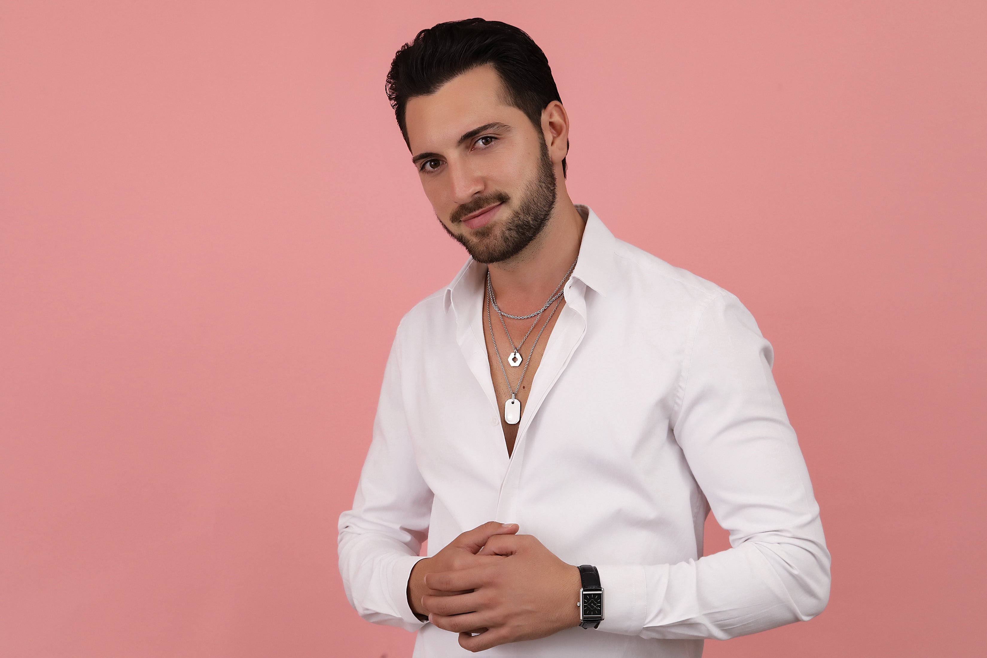 Carisma Logo Silver Tag Engravable Pendant