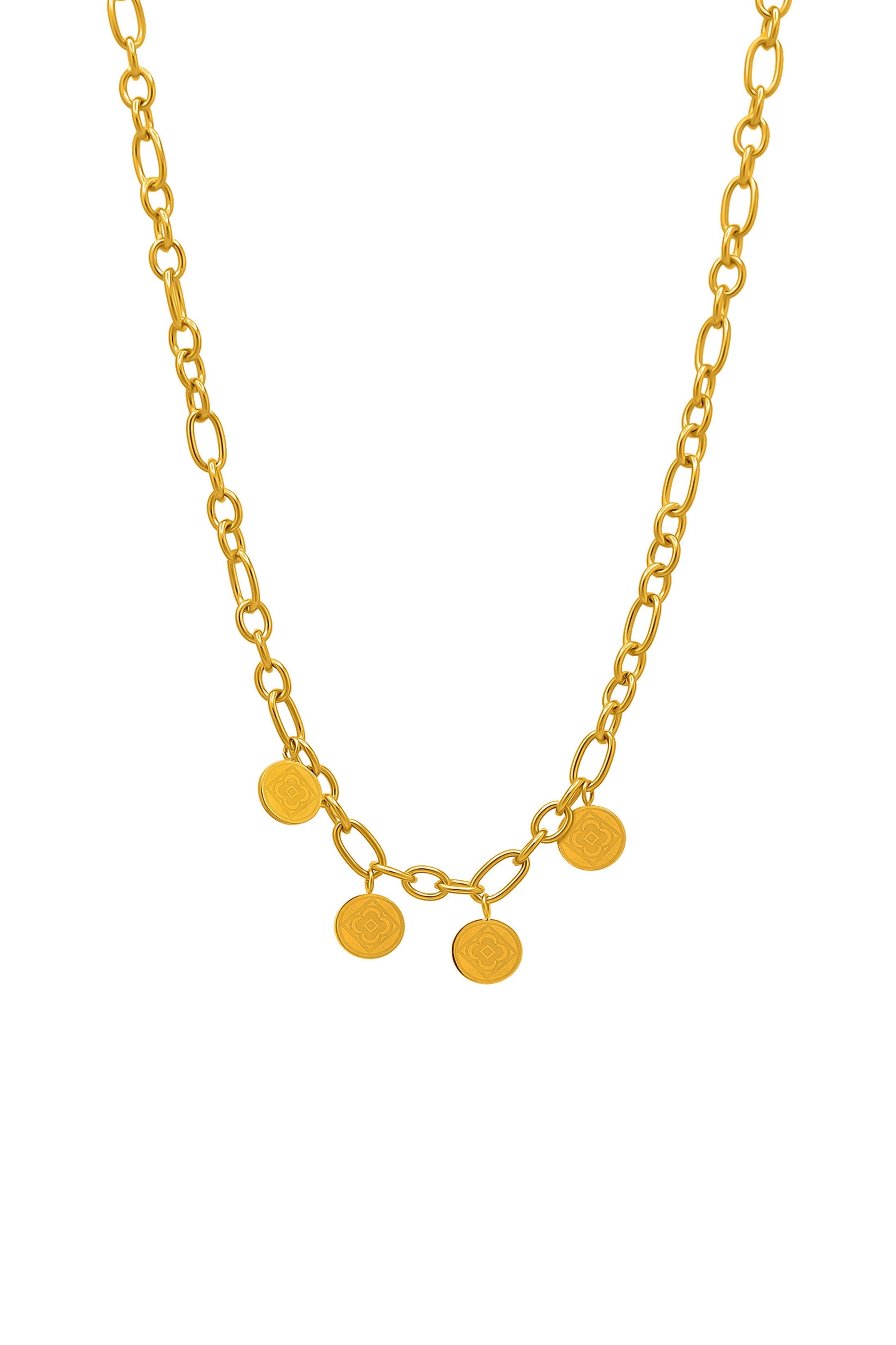 Carisma Logo Coin Link Necklace