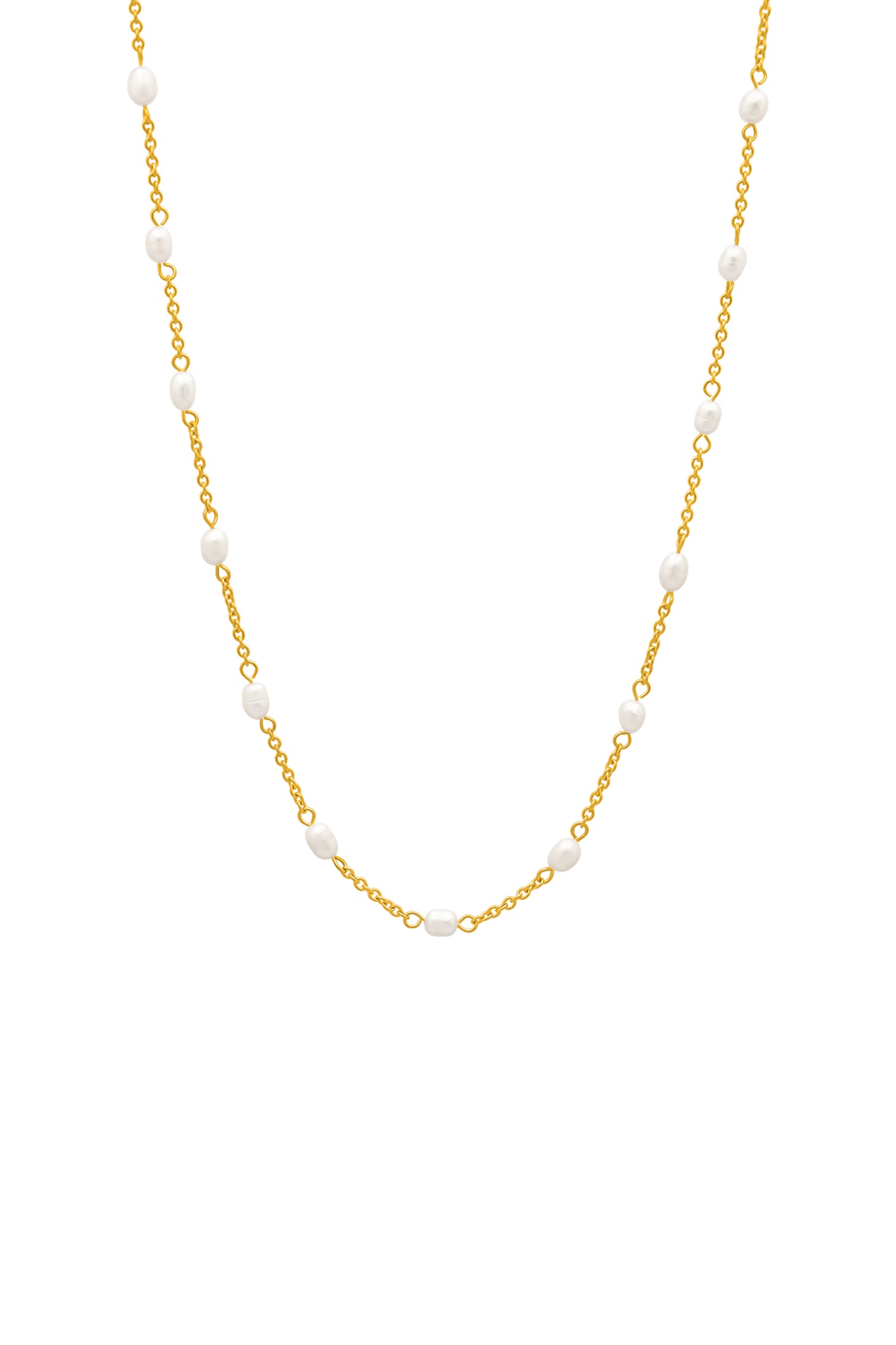 Freshwater Pearl Ball Chain Necklace