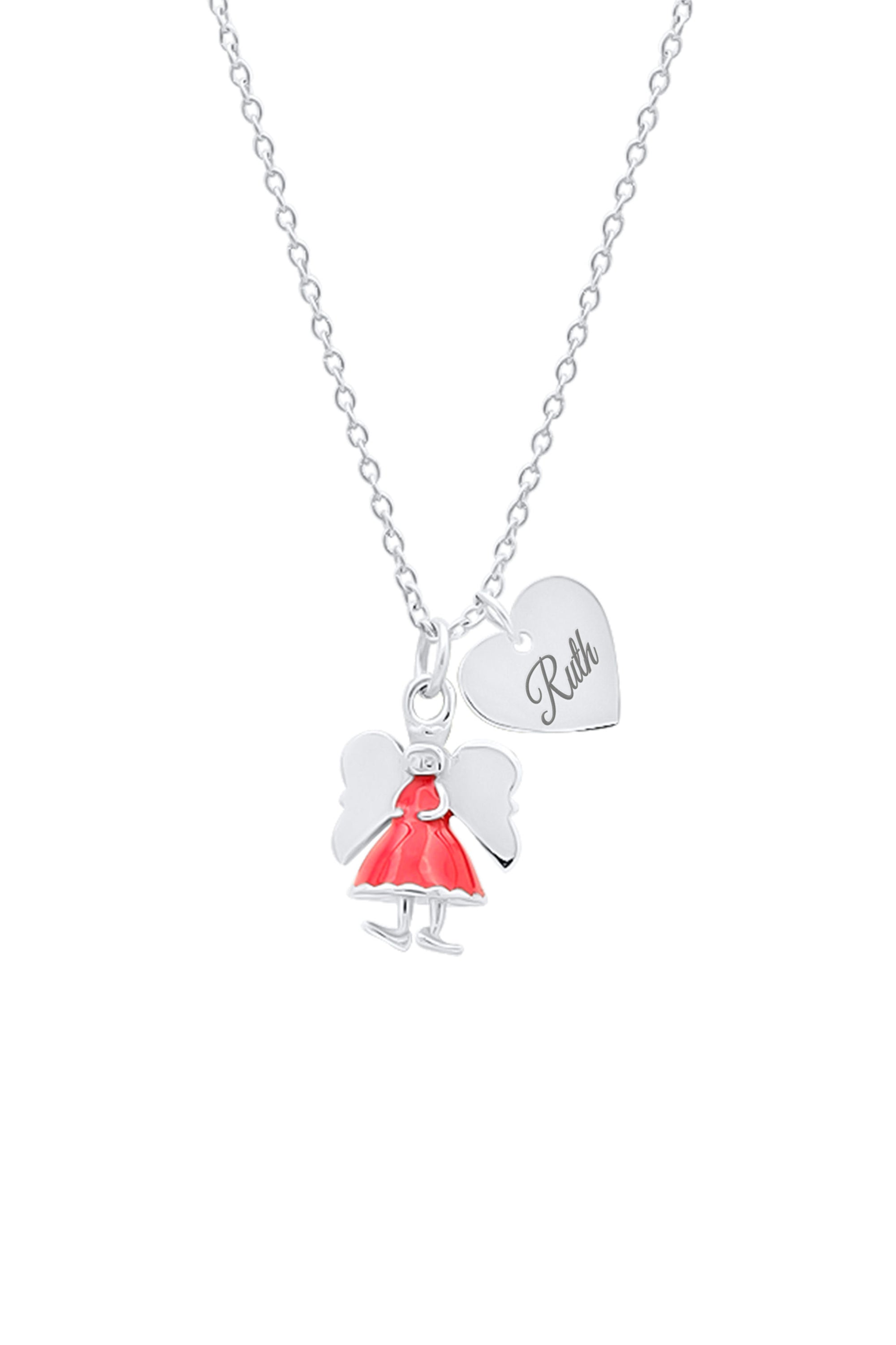 Carisma Engravable Heart & Fairy Pendant necklace