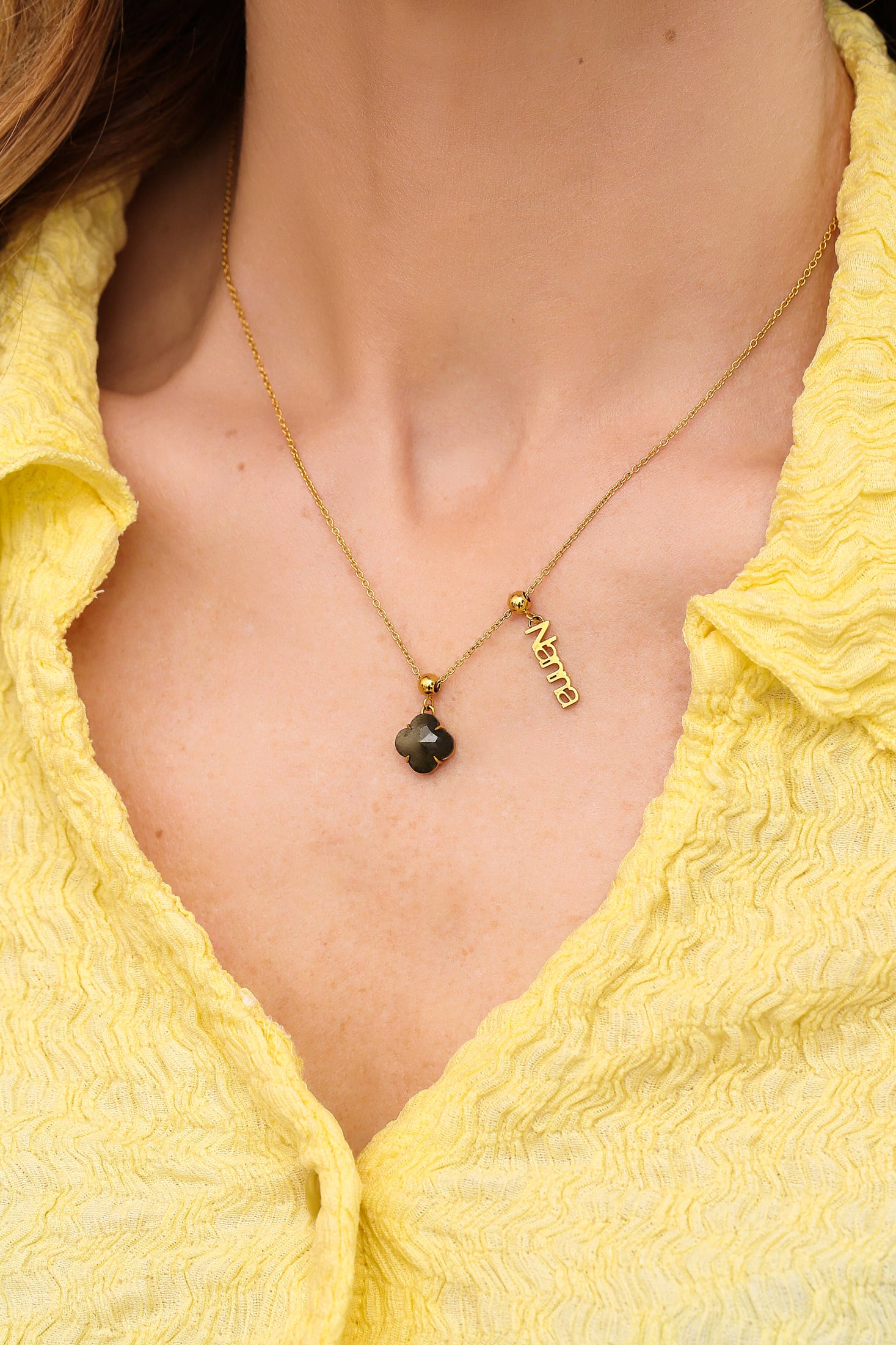 "Healing" Golden Obsidian Stone Toggle Charm Pendant