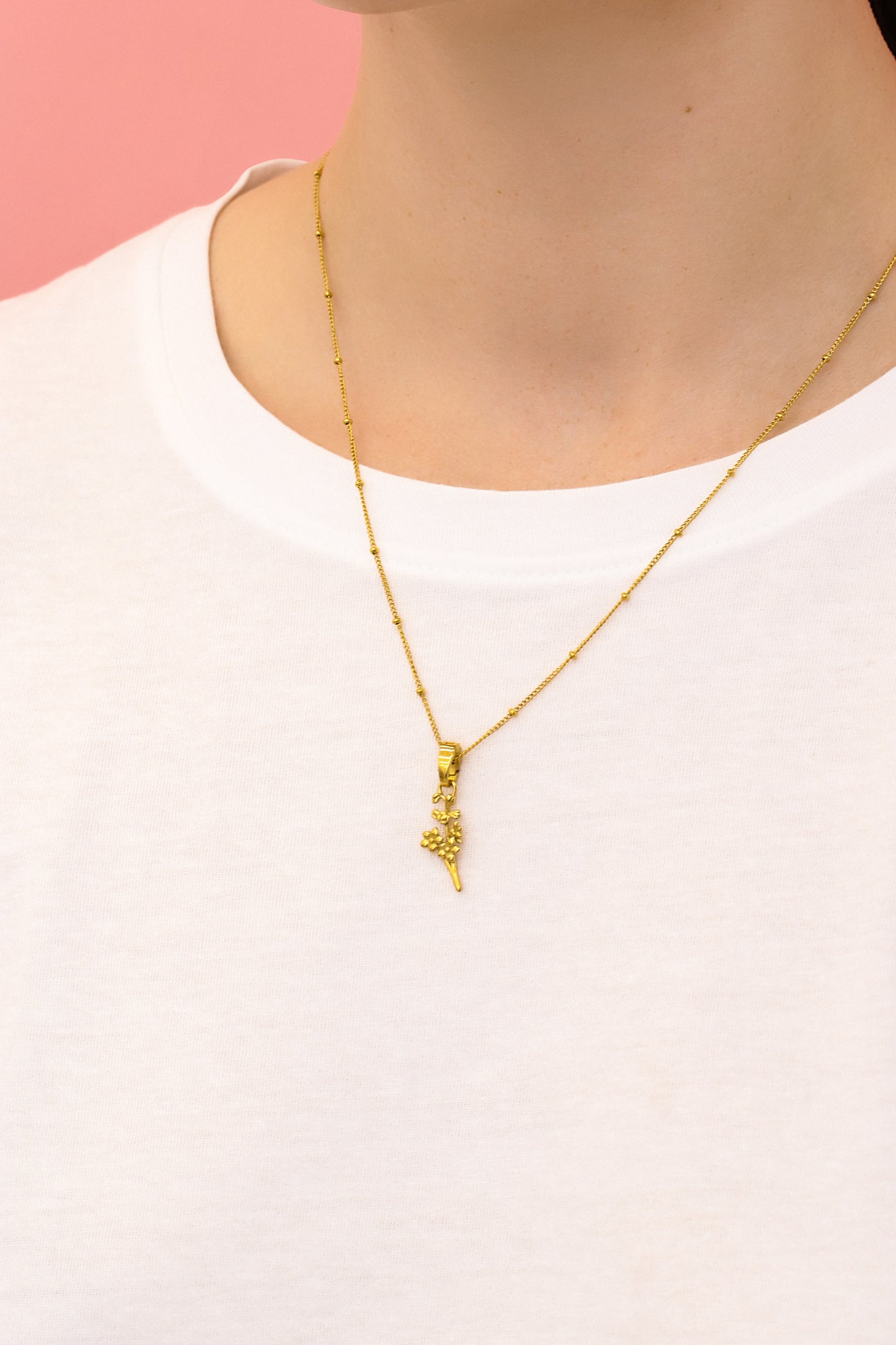 Birth Flower Necklace Gift Set