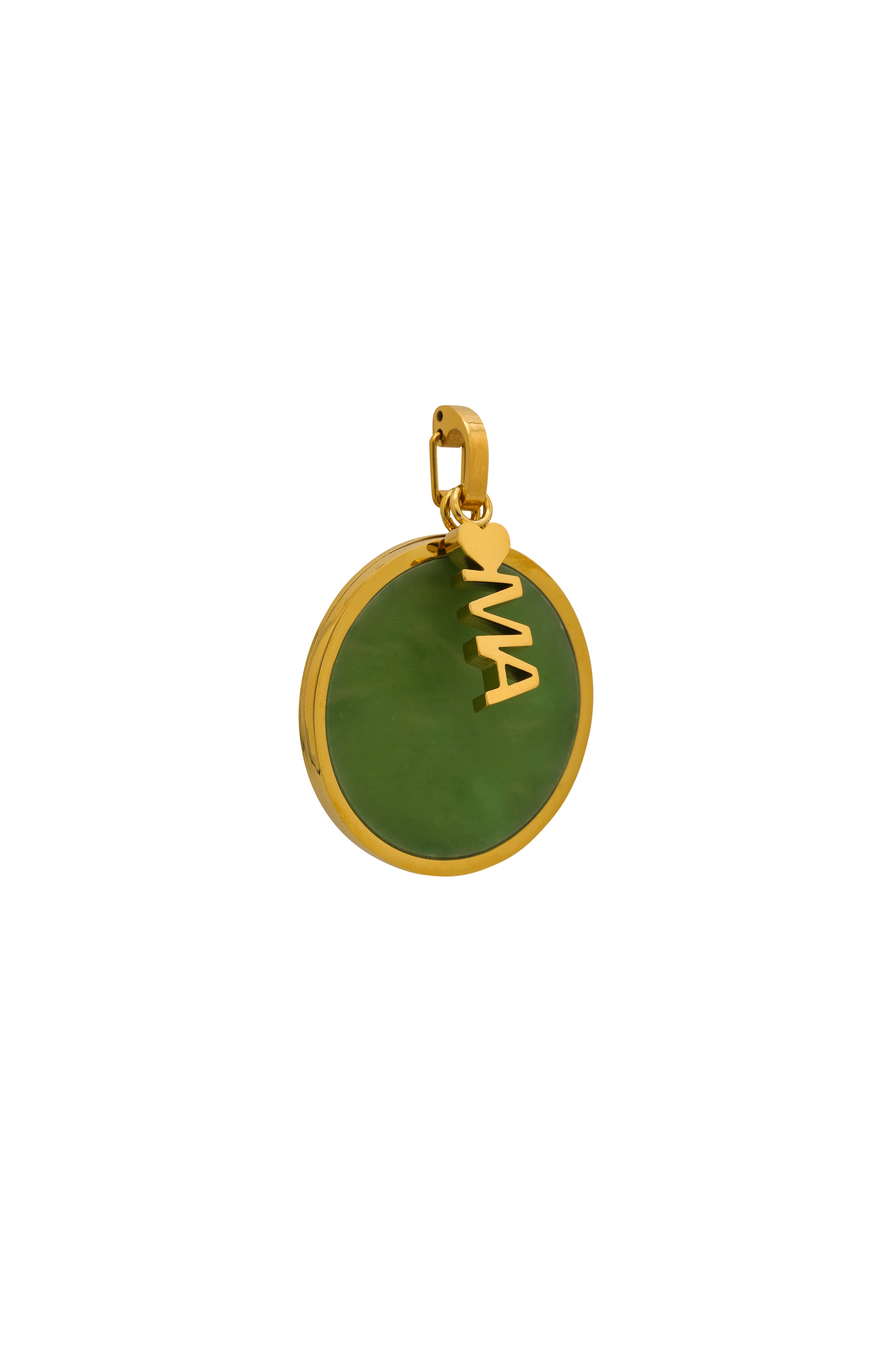 Jade Stone Large Circle Pendant
