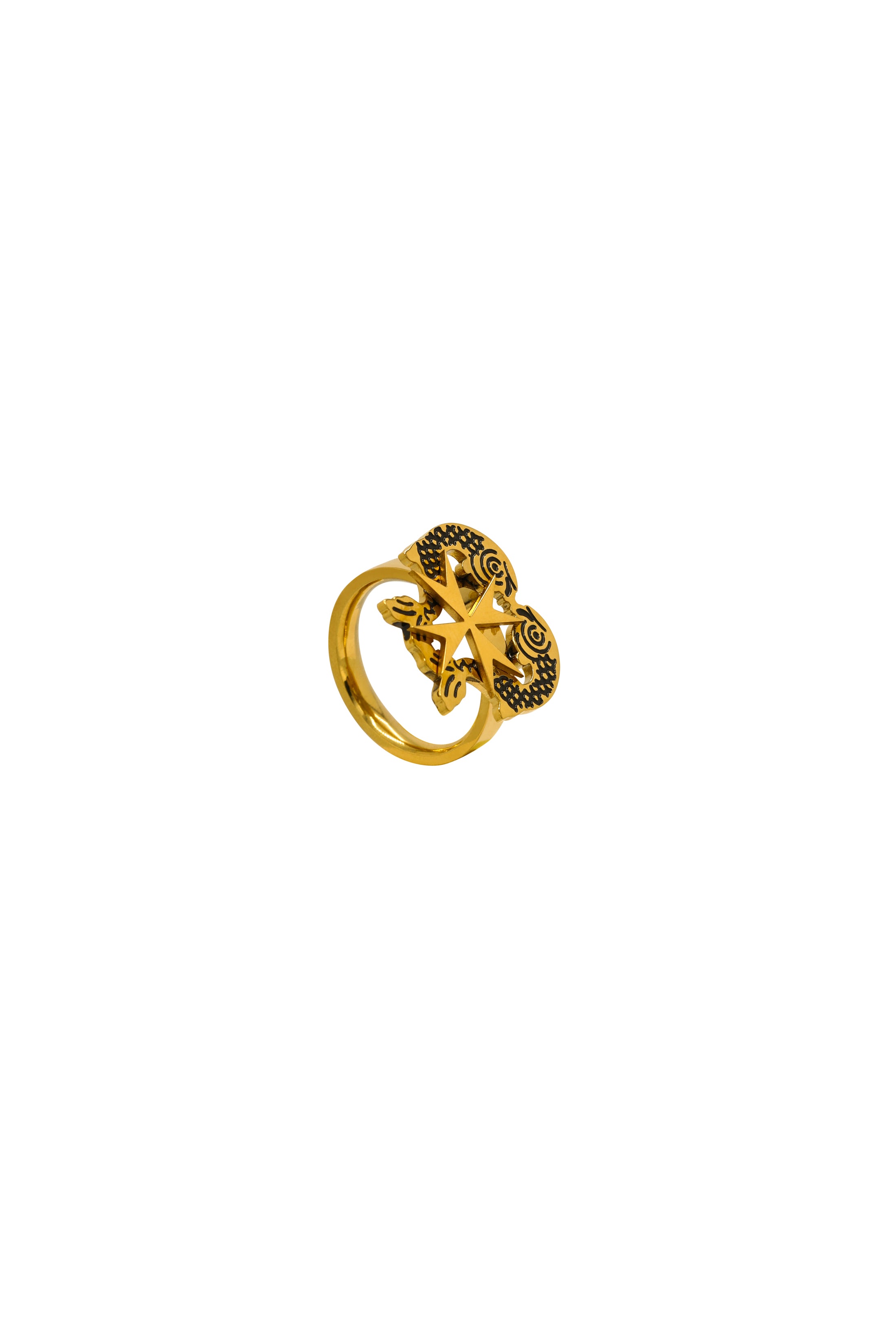 Ħabbata Dolphin & Maltese Cross Ring
