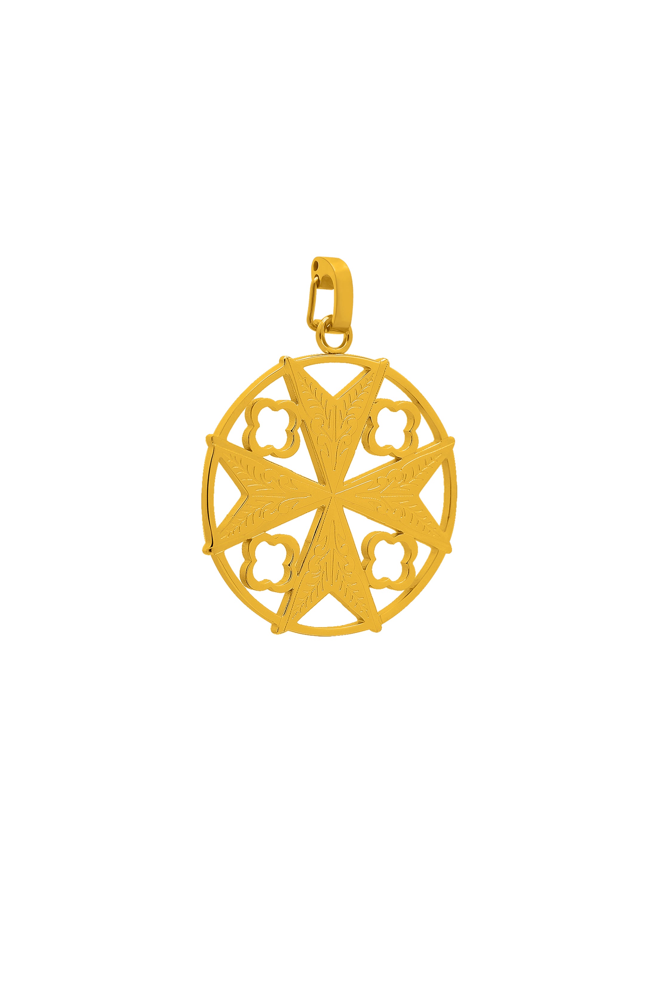 Maltese Cross Hollow Pendant