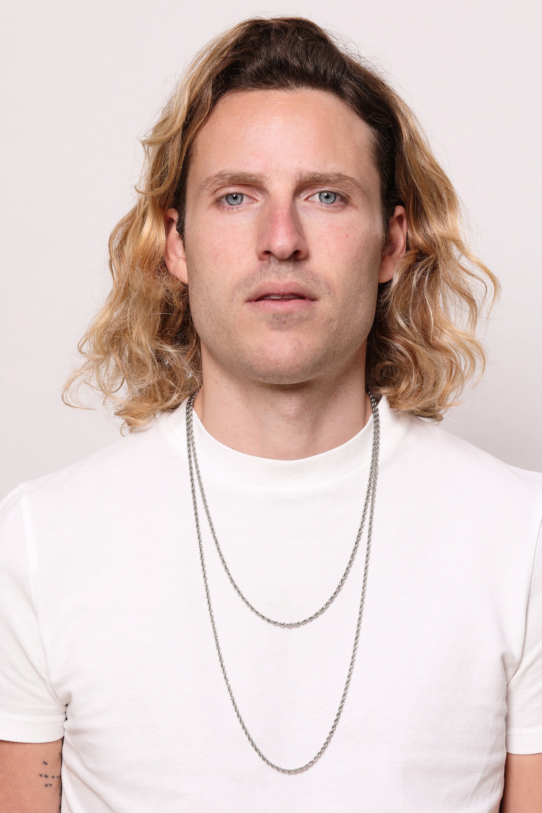 Silver Rope Chain Necklace