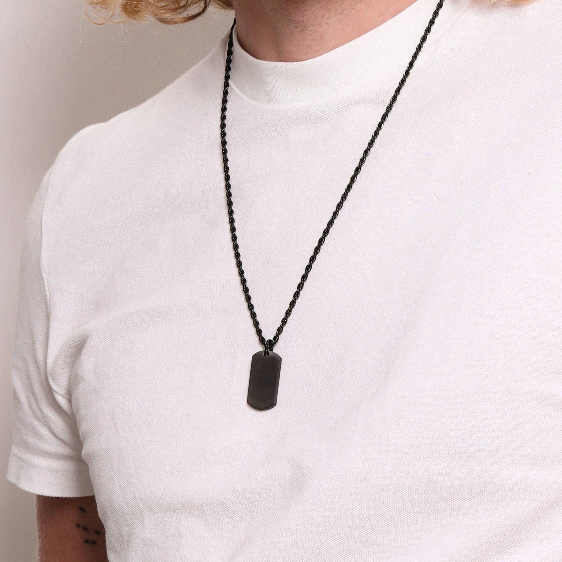 Black Carisma Tag Pendant