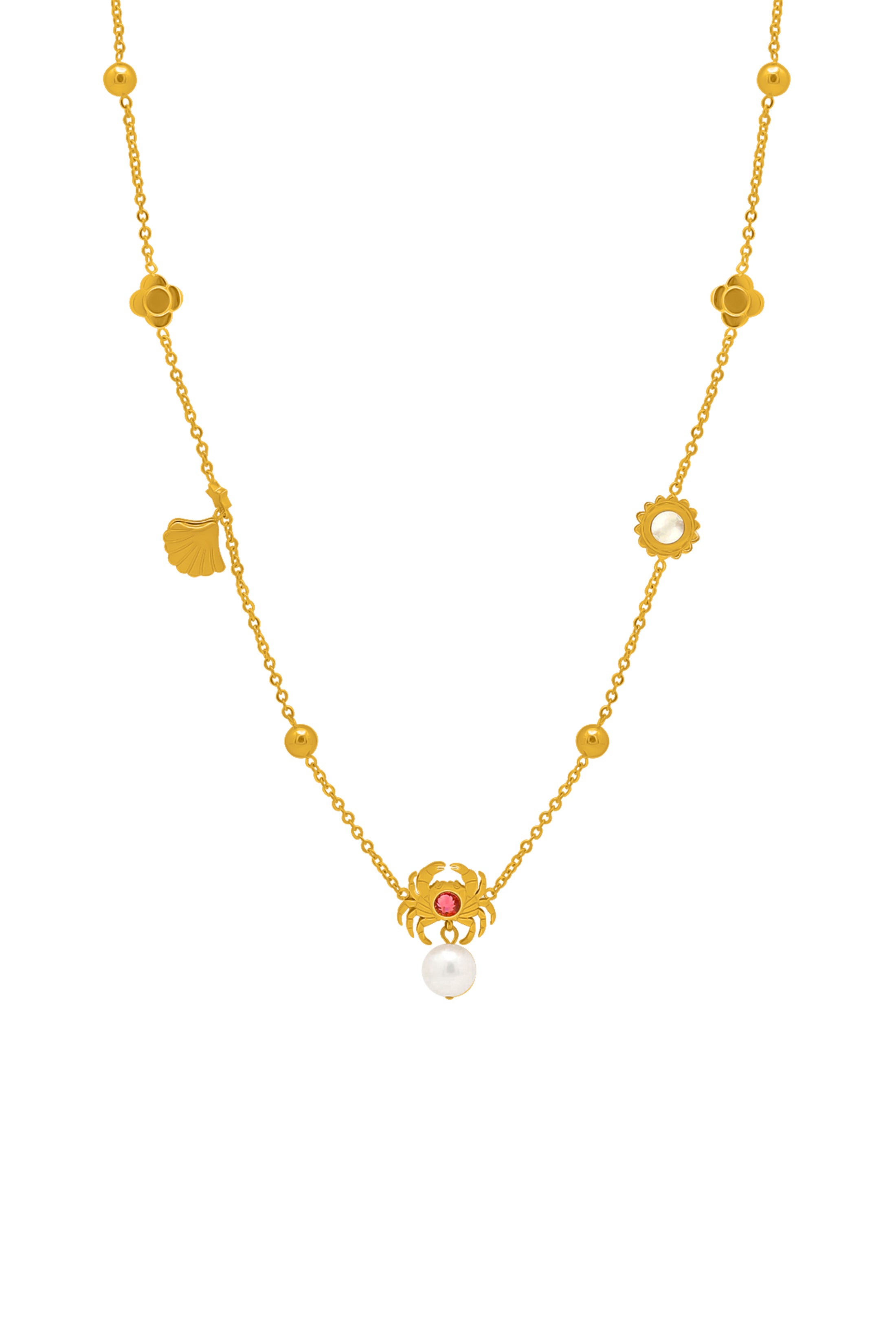 Qabru Multi Charm Necklace