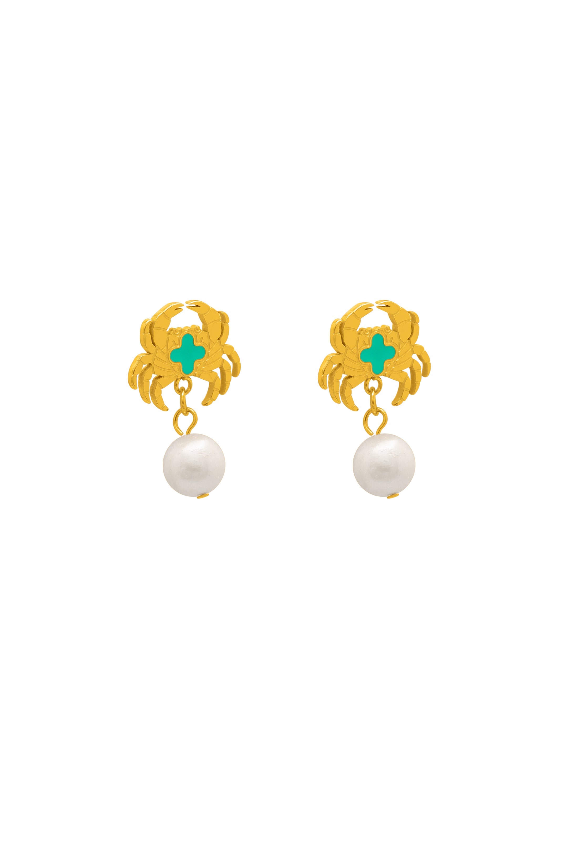 Qabru FreshWater Pearl Drop Stud Earrings