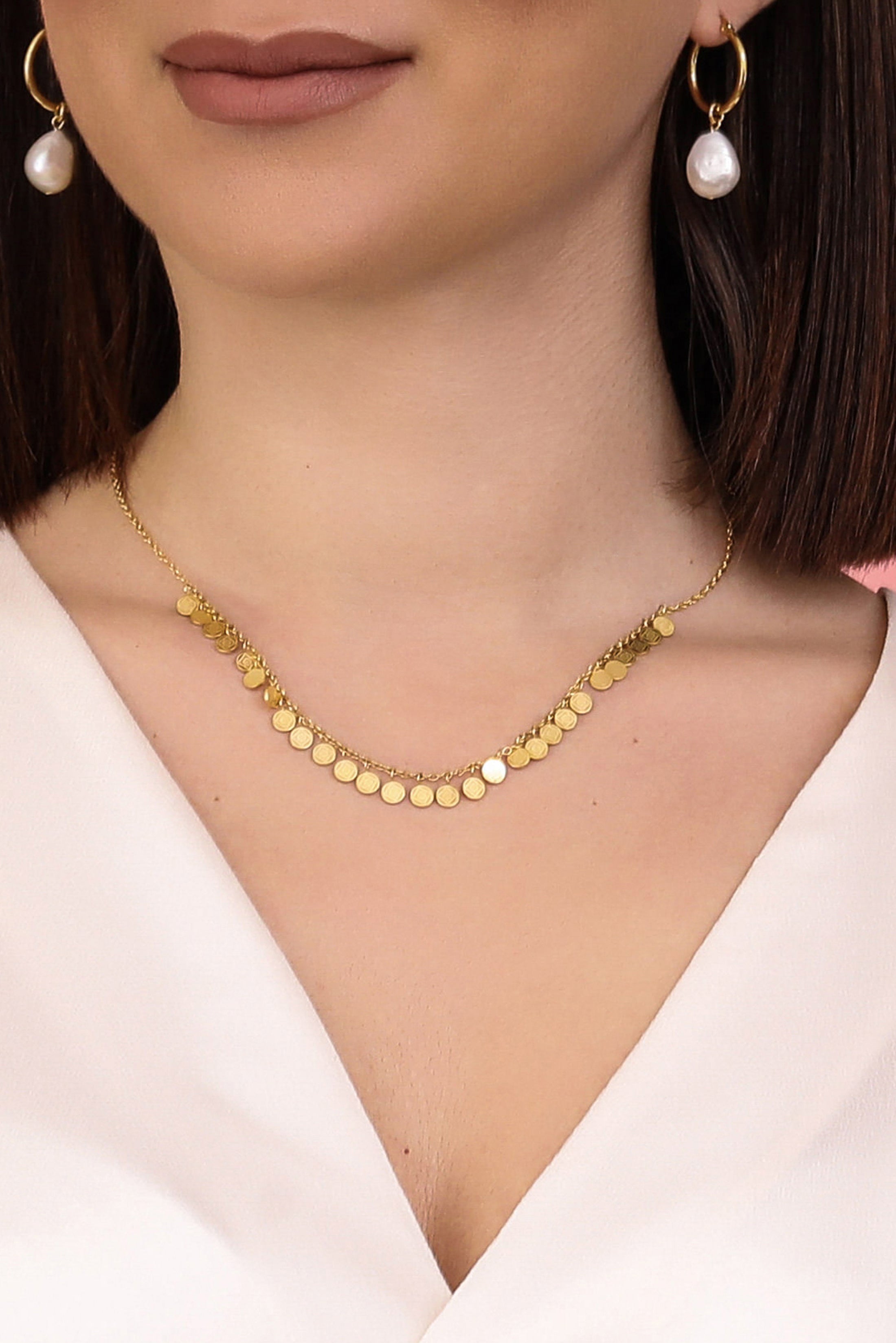 Multiple coin necklace