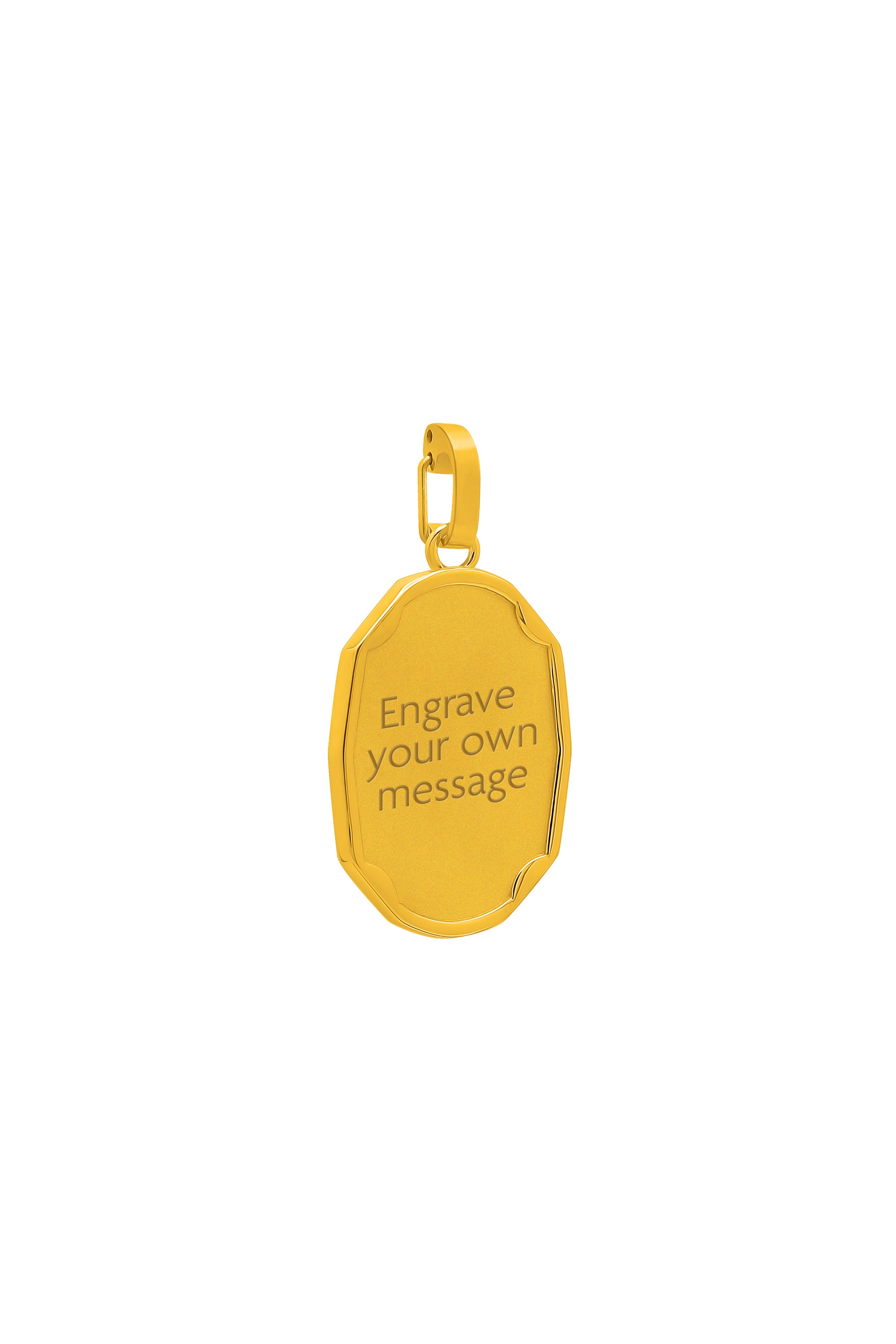Oblong Engravable Pendant