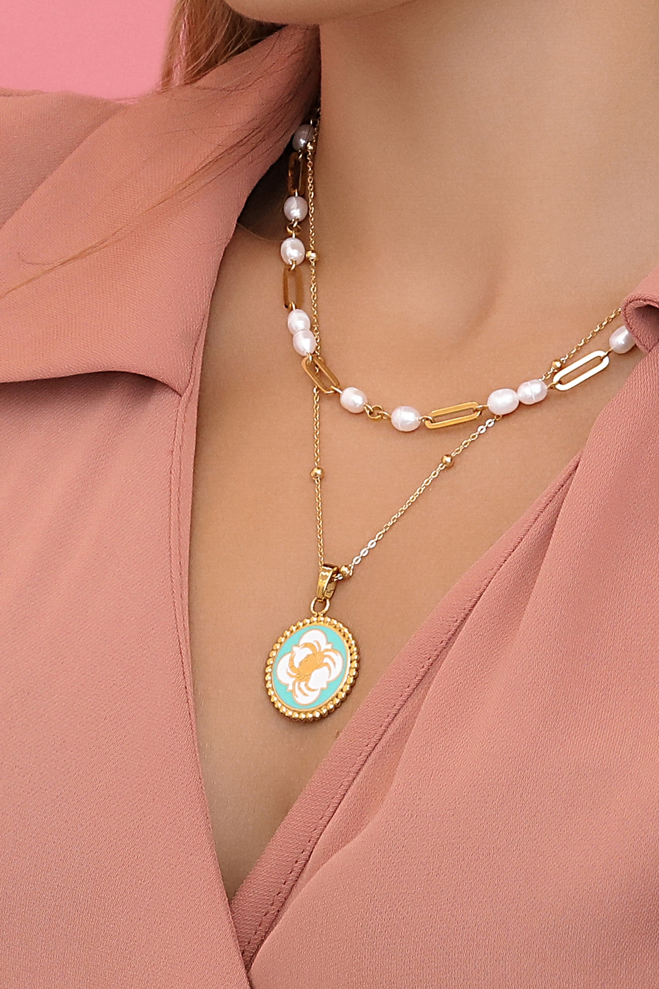 Qabru Enamel Stud Earrings