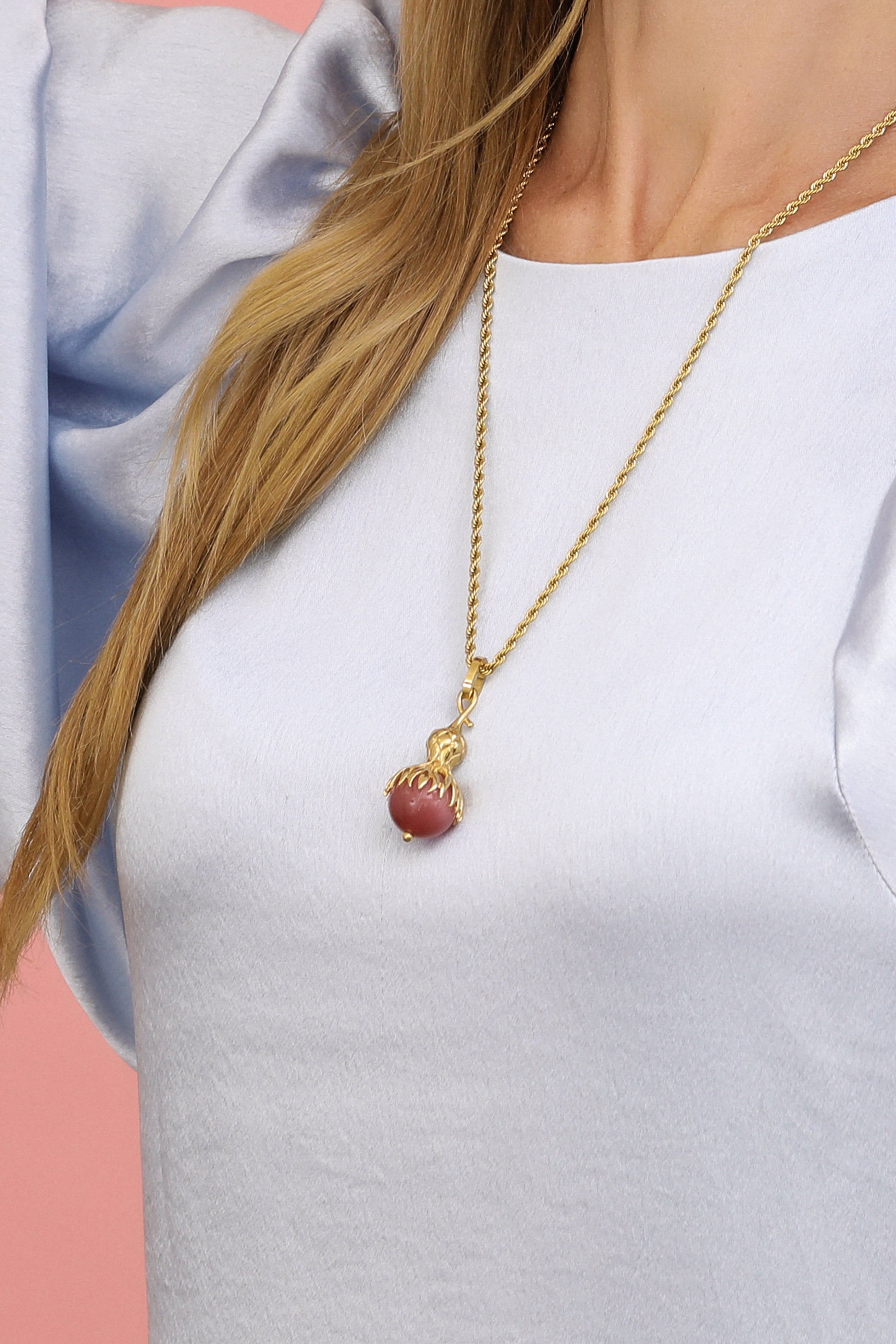 Widnet Il-Baħar Sphere Cat Eye Stone Pendant