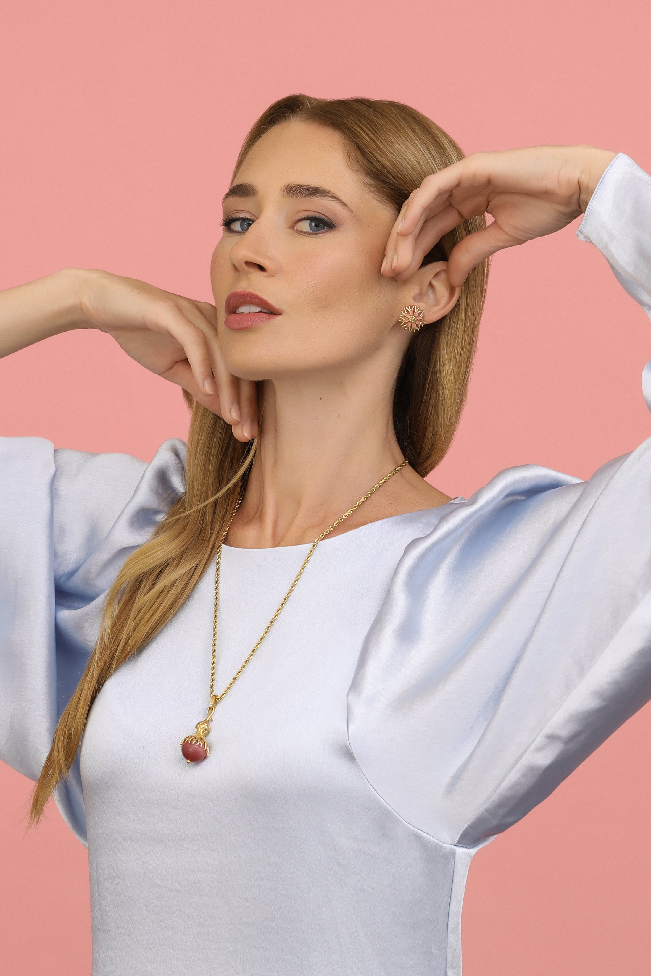 Widnet Il-Baħar Sphere Cat Eye Stone Pendant