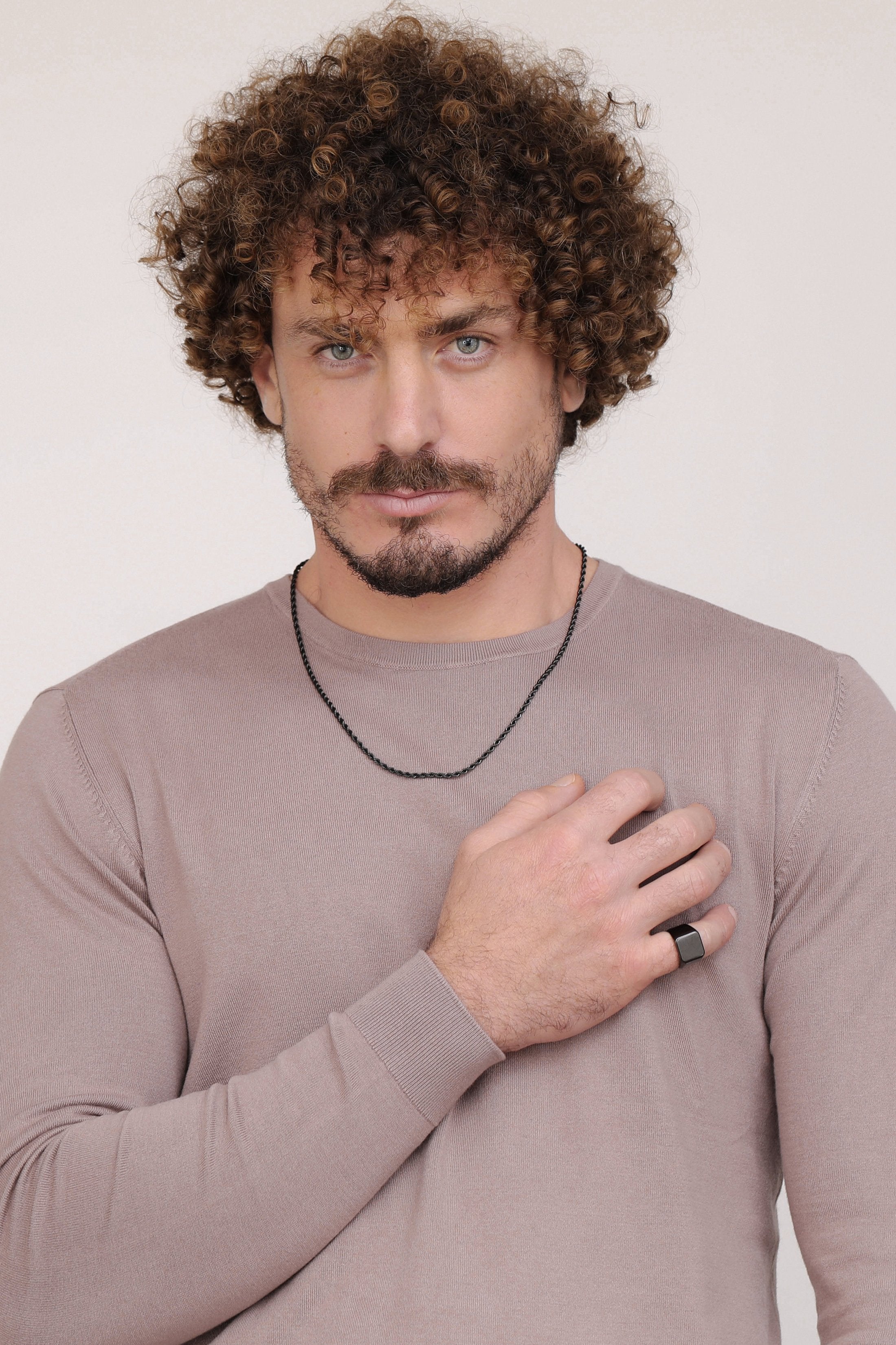 Matte Black Square Engravable Ring