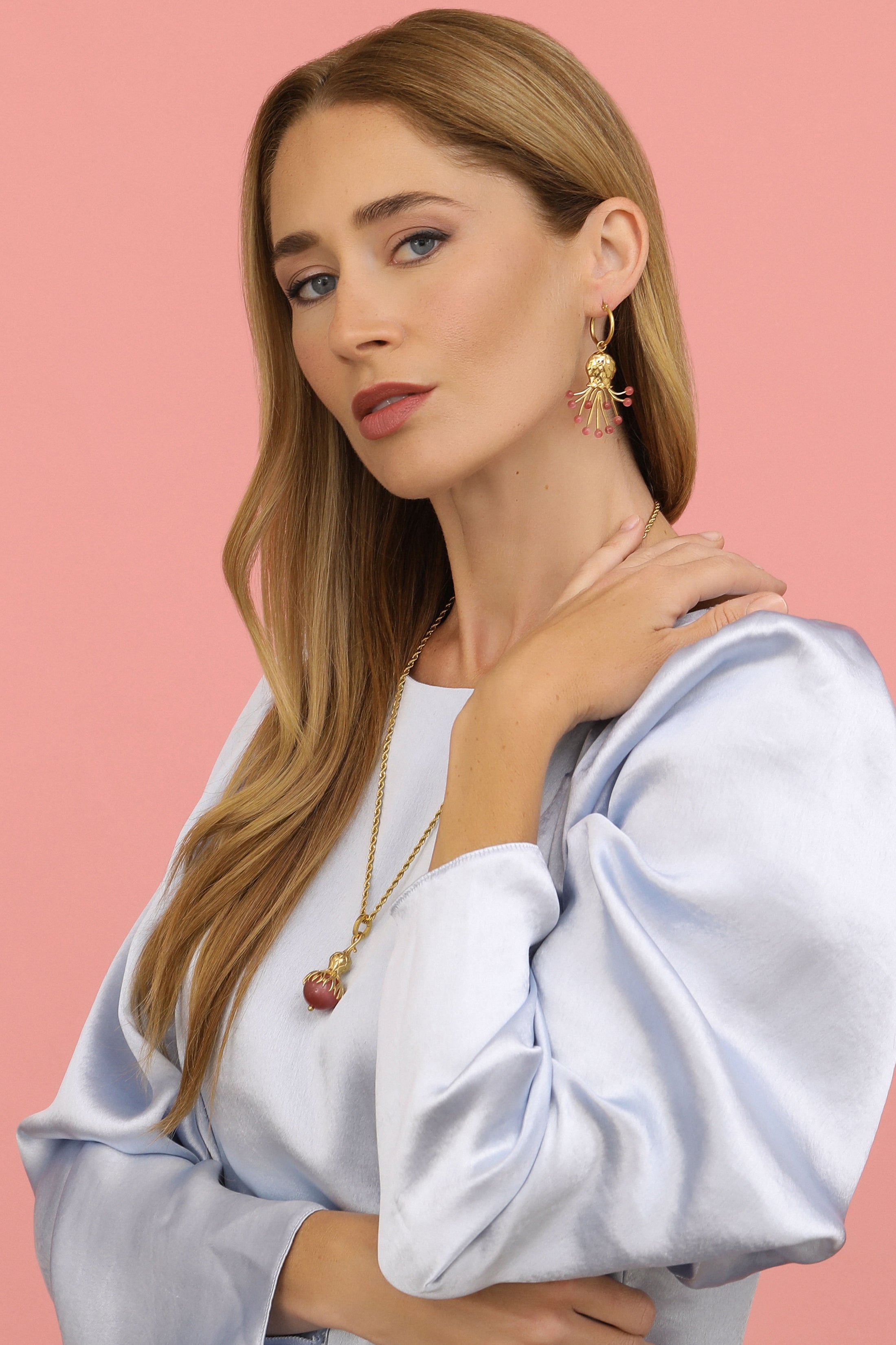 Widnet Il-Baħar Sphere Cat Eye Stone Pendant