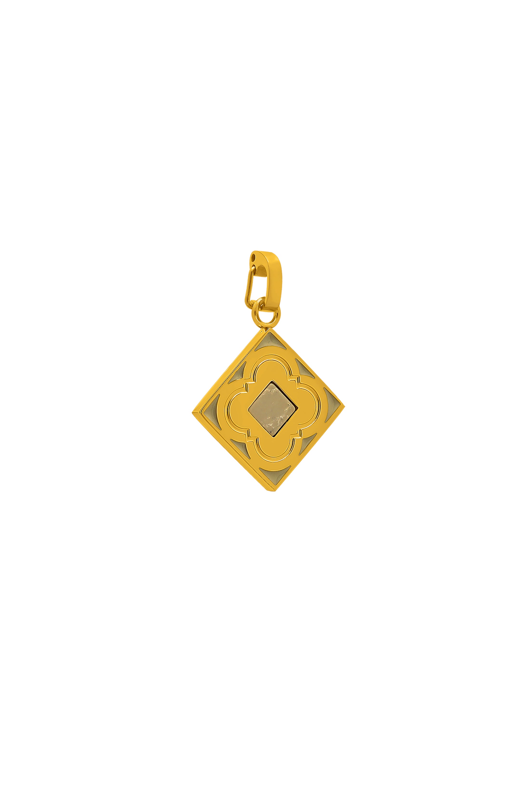 Rock Quartz Logo Stone Pendant