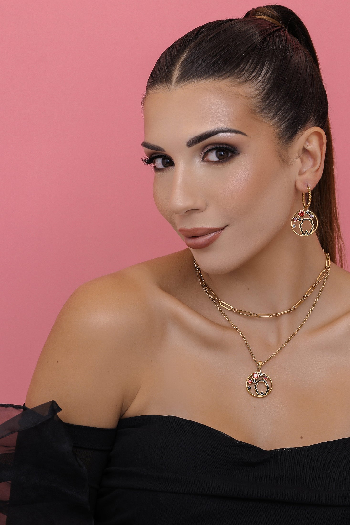 Ħaġar Pendant Earring Set