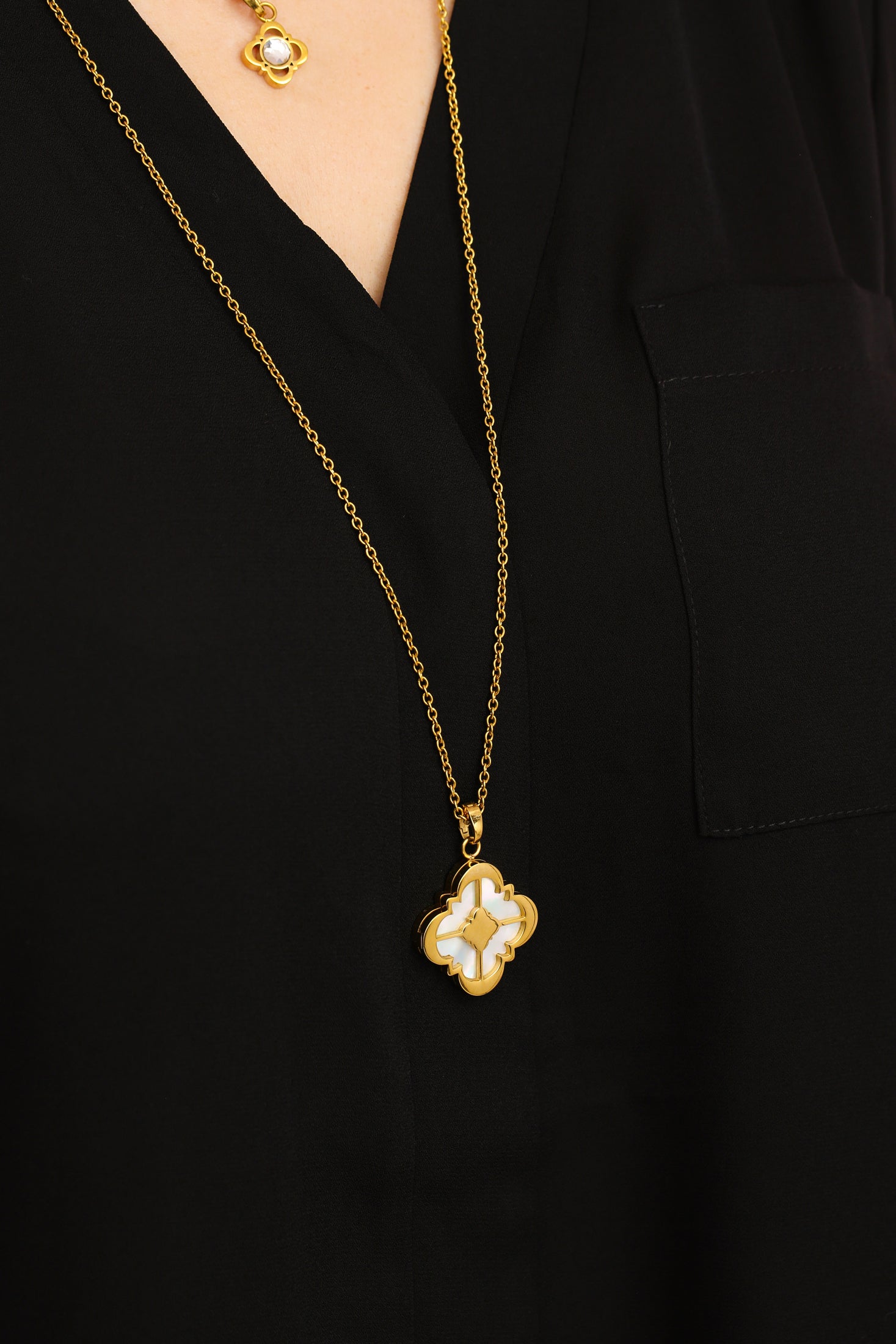 Stone Station Locket Pendant