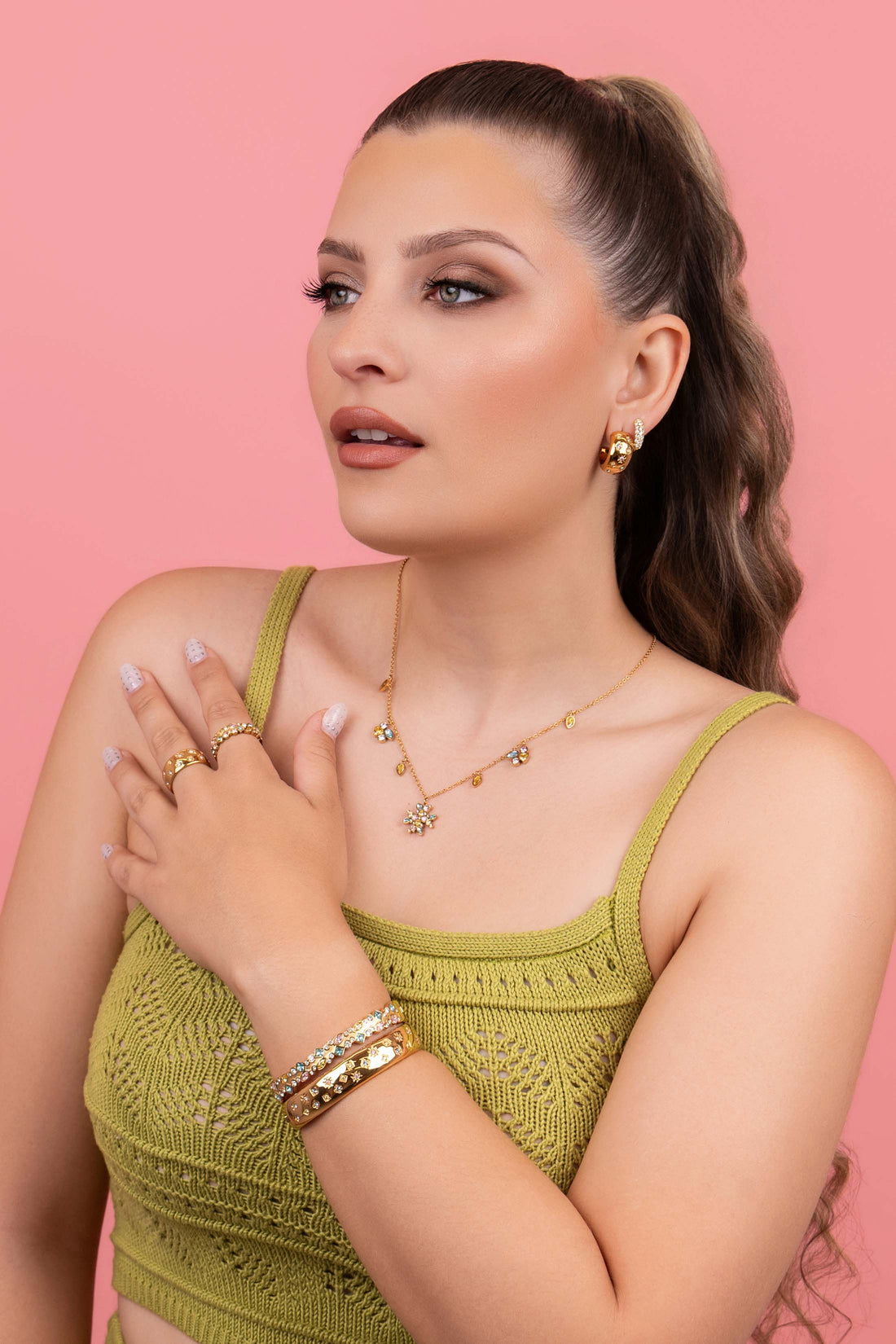 Maltese Cross Regalia Drop Stud Earring Set