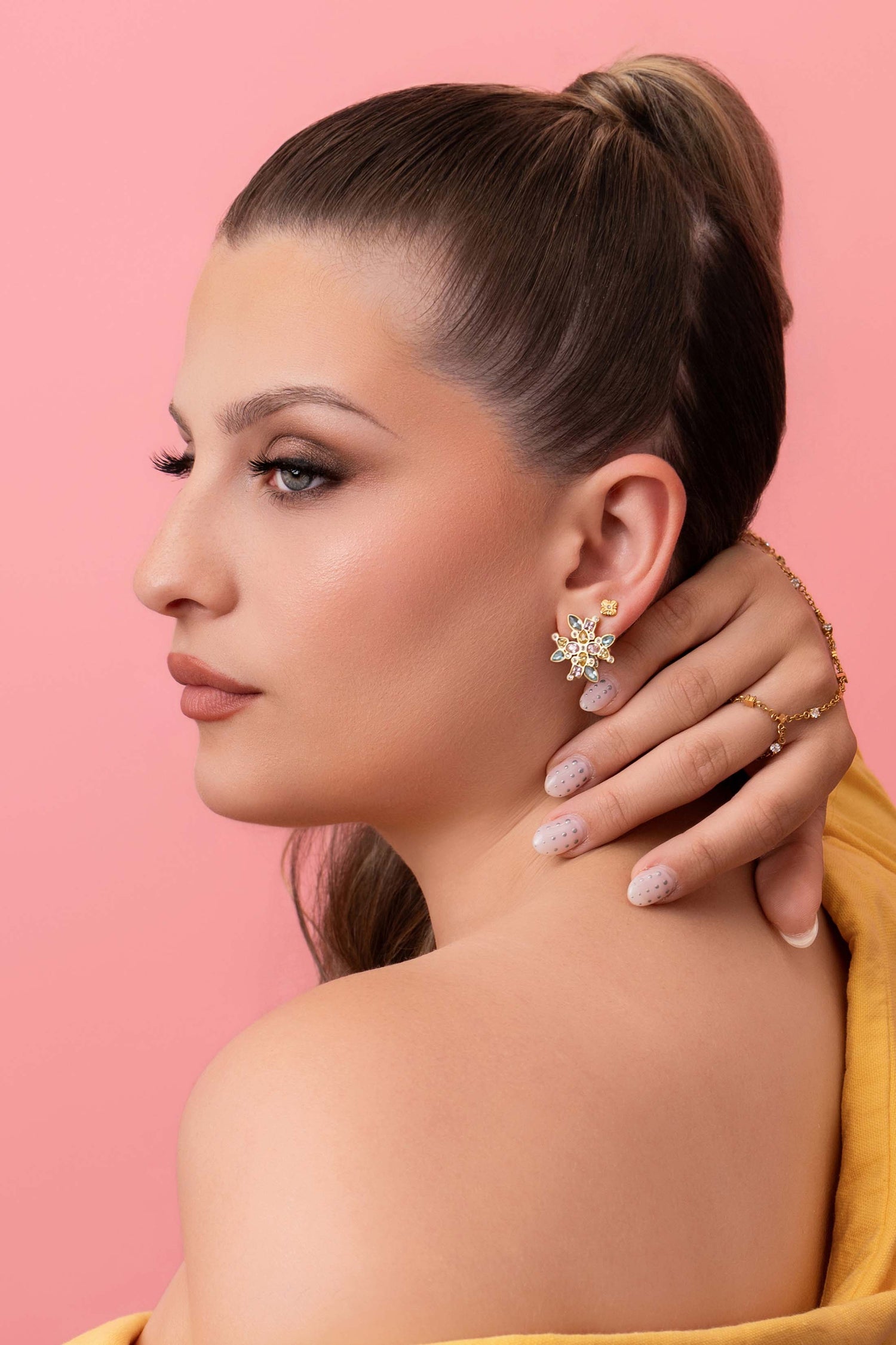 Maltese Cross Regalia Stud Earring Set